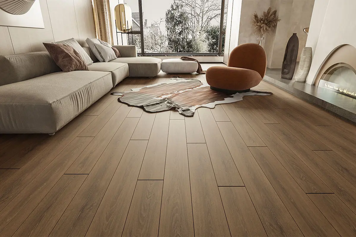 Изображение товара Ламинат Peli Anatolia Platinium Дуб Кофейный 12 мм 33 класс с фаской, 1.471 м²