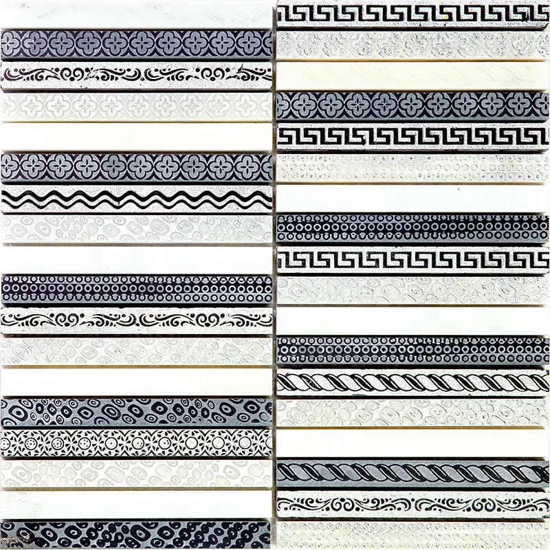 Изображение товара Мозаика Skalini Golden line GLN-4 мрамор 30x30 см для интерьера