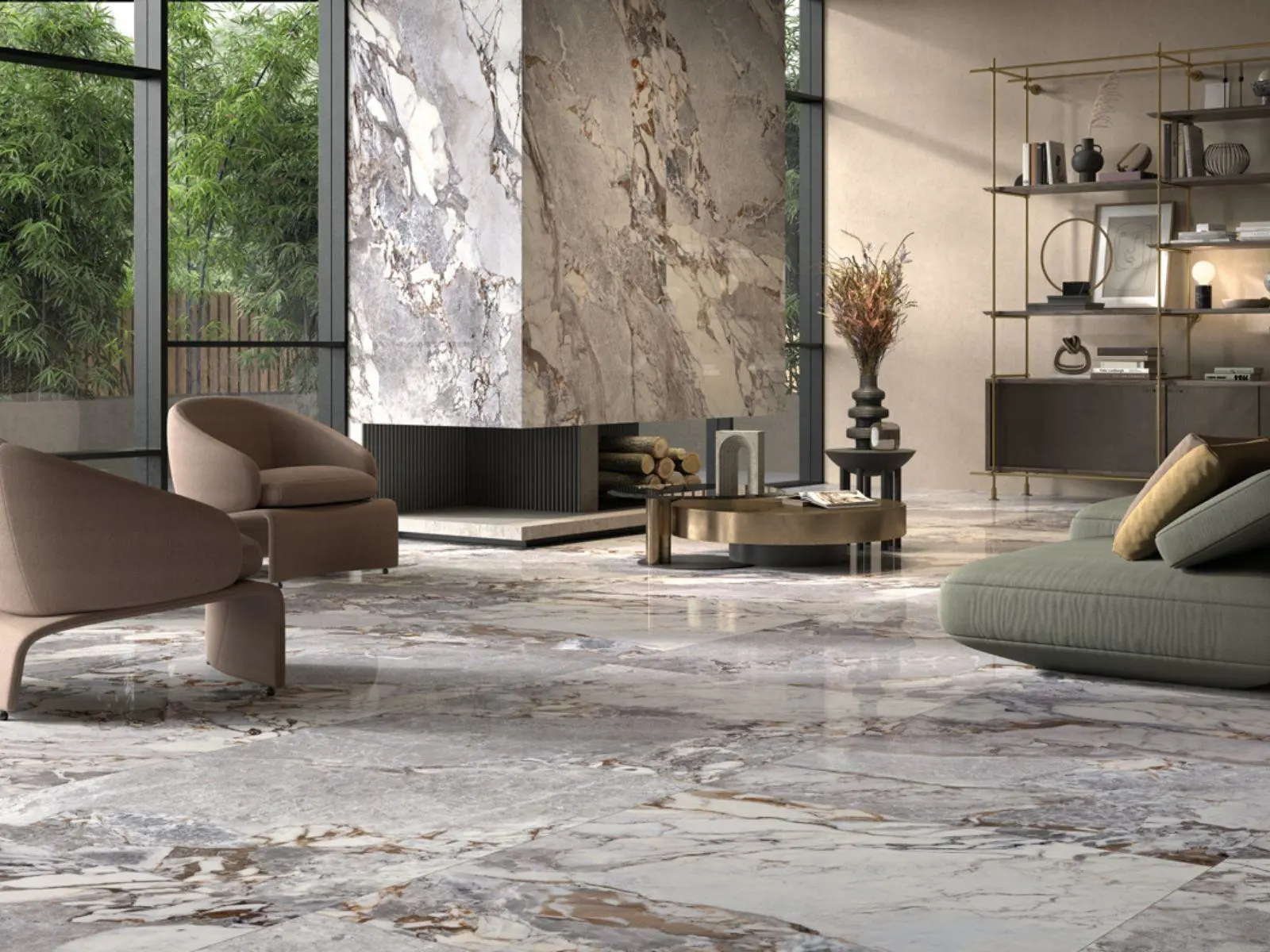 Изображение товара Керамогранит LAPARET AESTHETICA AE UNI6 12 RM 60x120 см окрашенный в массе под серый мрамор с хроматическим рисунком, матовый.