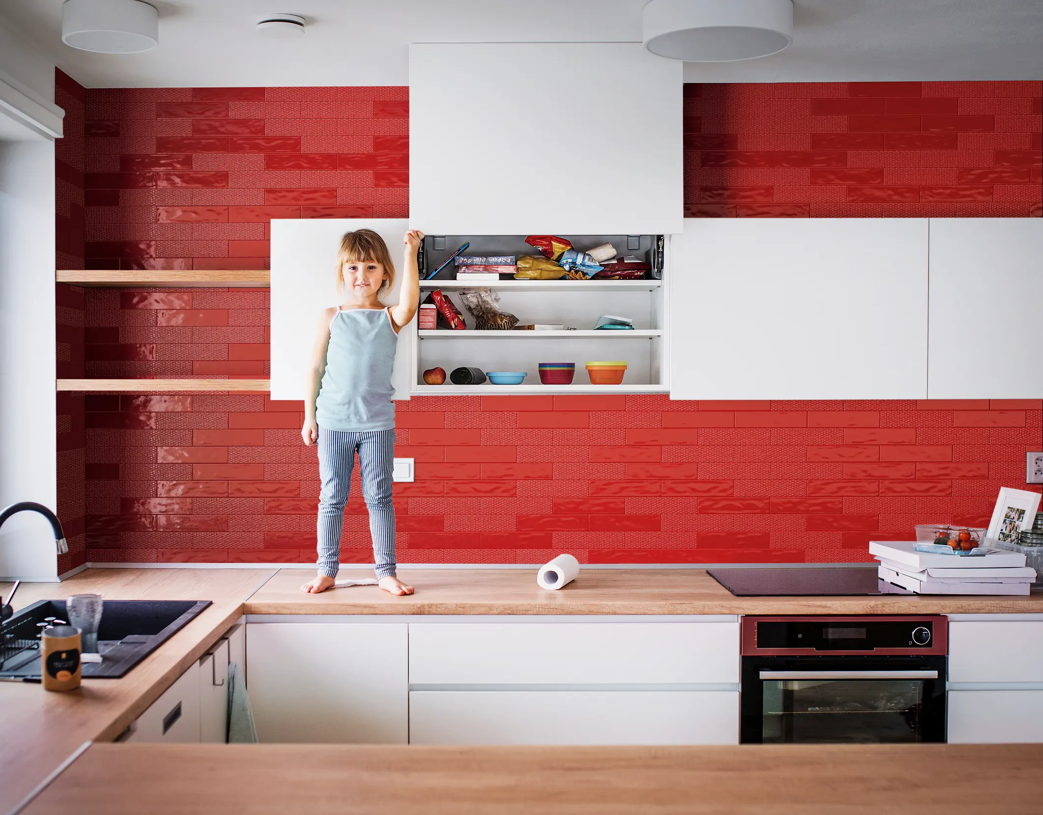 Изображение товара Керамическая плитка LDECOR BUBBLE BBBL 73R 7.5x30 структурированная красная