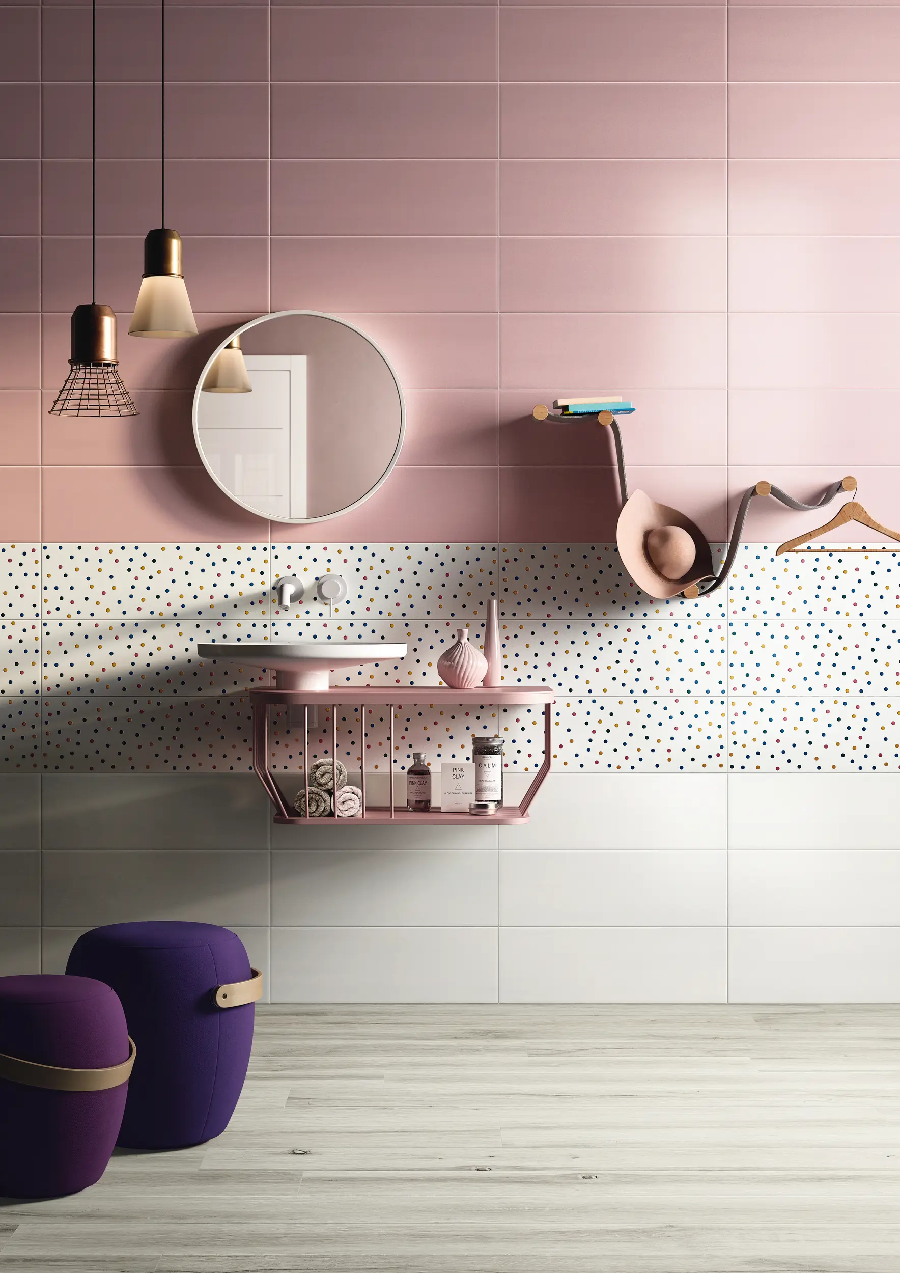 Изображение товара Керамическая плитка LDECOR PLAY 26ML 20x60 гладкая матовая в цвете мальвы