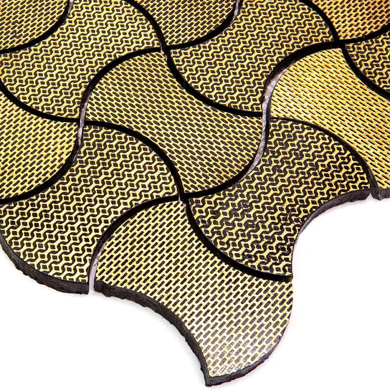 Изображение товара Мозаика Skalini TRN-4 28.5x28.5 коричневая из мрамора и стекла, декоративное покрытие