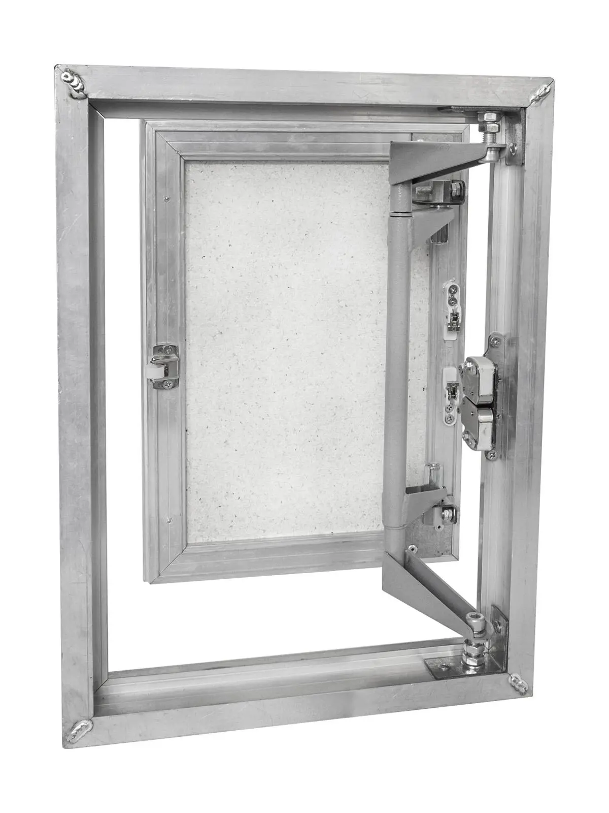 Изображение товара Алюминиевый люк под плитку Эвент ГК 40x90 с регулировкой петли и влагостойким заполнением