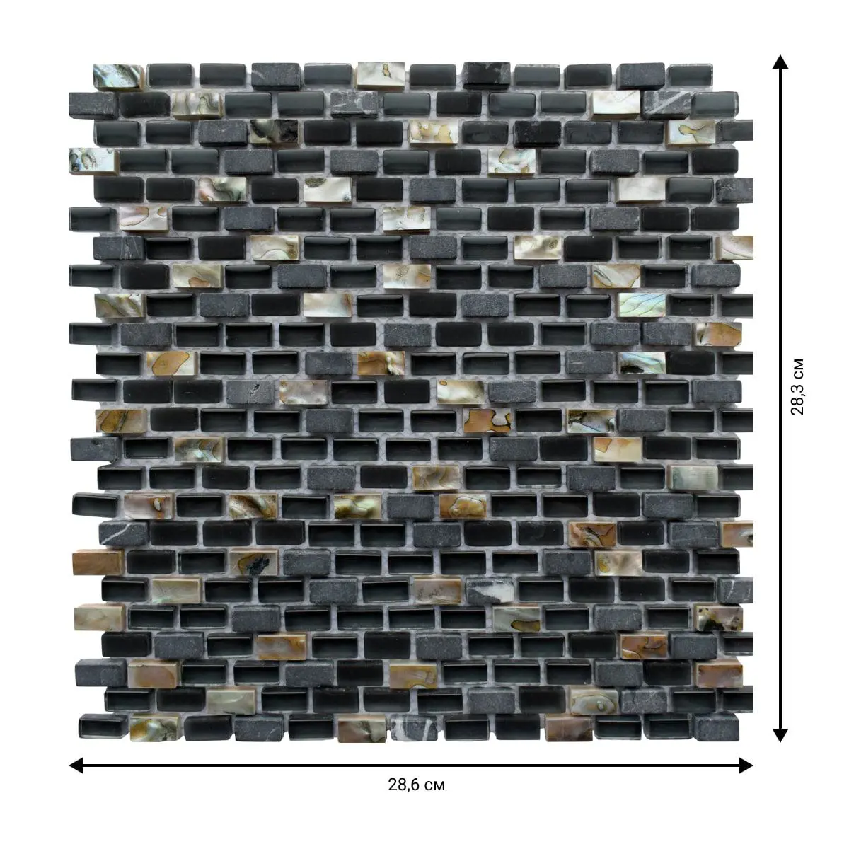 Изображение товара Мозаика L'Antic Colonial Tribal 28.3x28.6см Камень и стекло цвет Черный