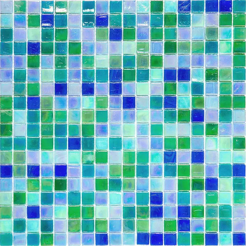 Изображение товара Декоративная мозаика Alma Mix15R 08_Zosma(m)-20-295x295 29.5x29.5см стекло цвет голубой