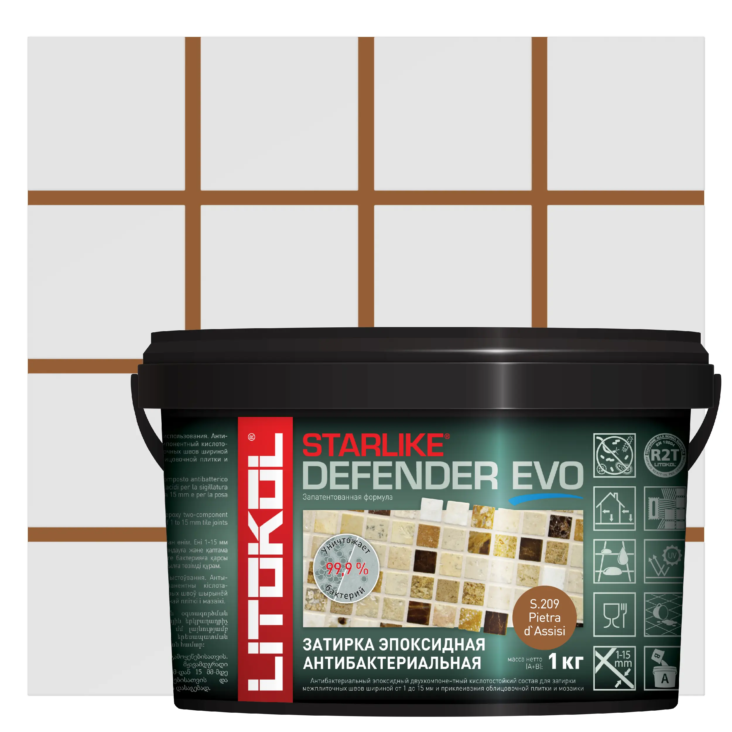 Изображение товара Затирка эпоксидная Litokol Starlike Defender Evo S.209 цвет карамель 1 кг