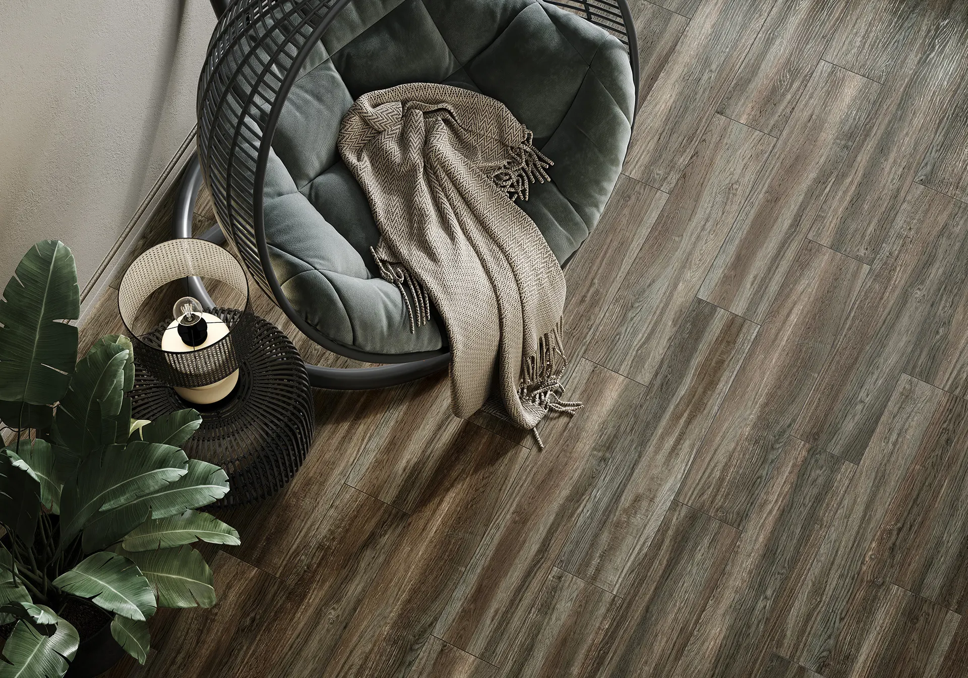 Изображение товара Керамогранит Alma Ceramica Chester 20x90см коричневый для пола стен