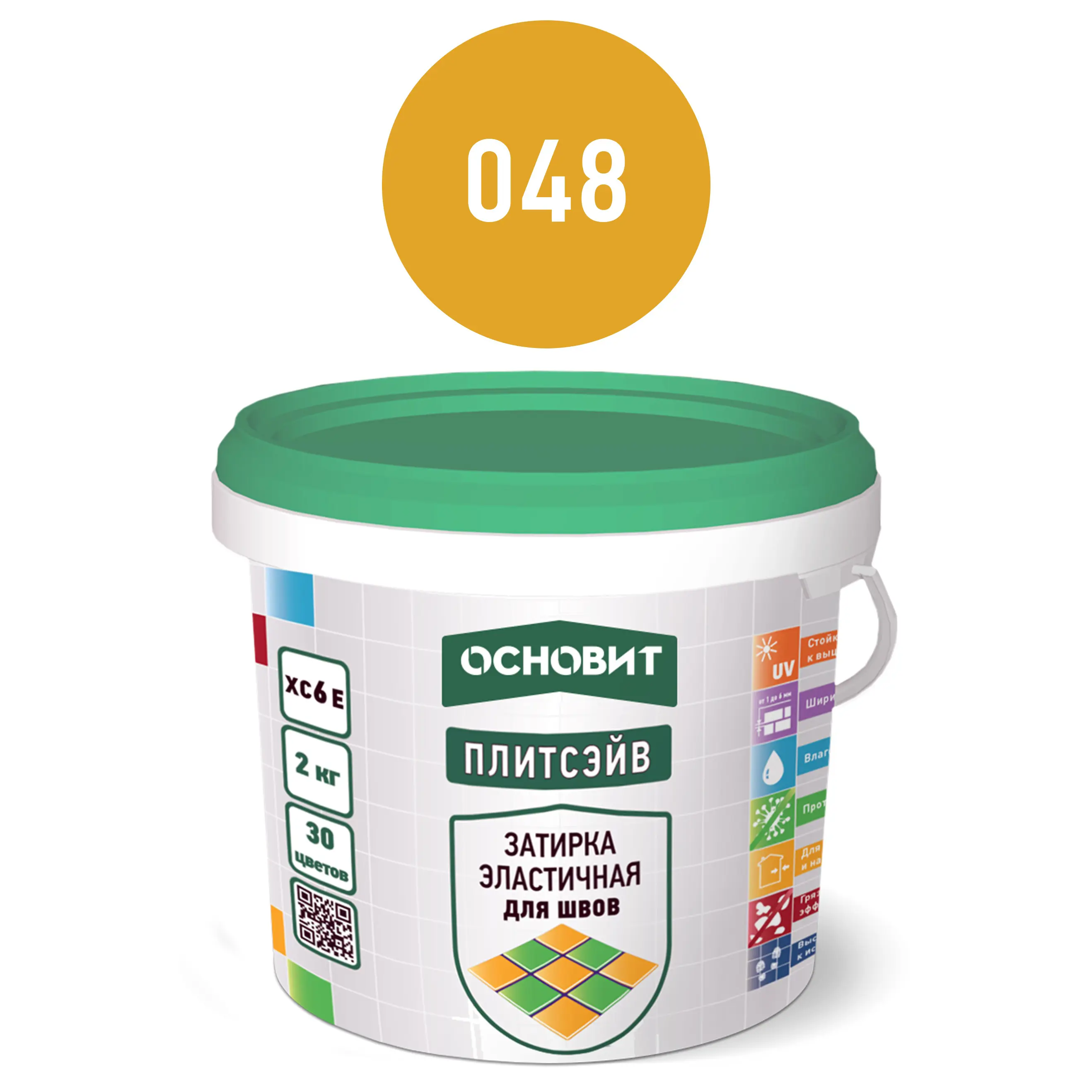 Изображение товара Цементная затирка для плитки Основит Плитсэйв XC6 E 048 золотистый 2кг