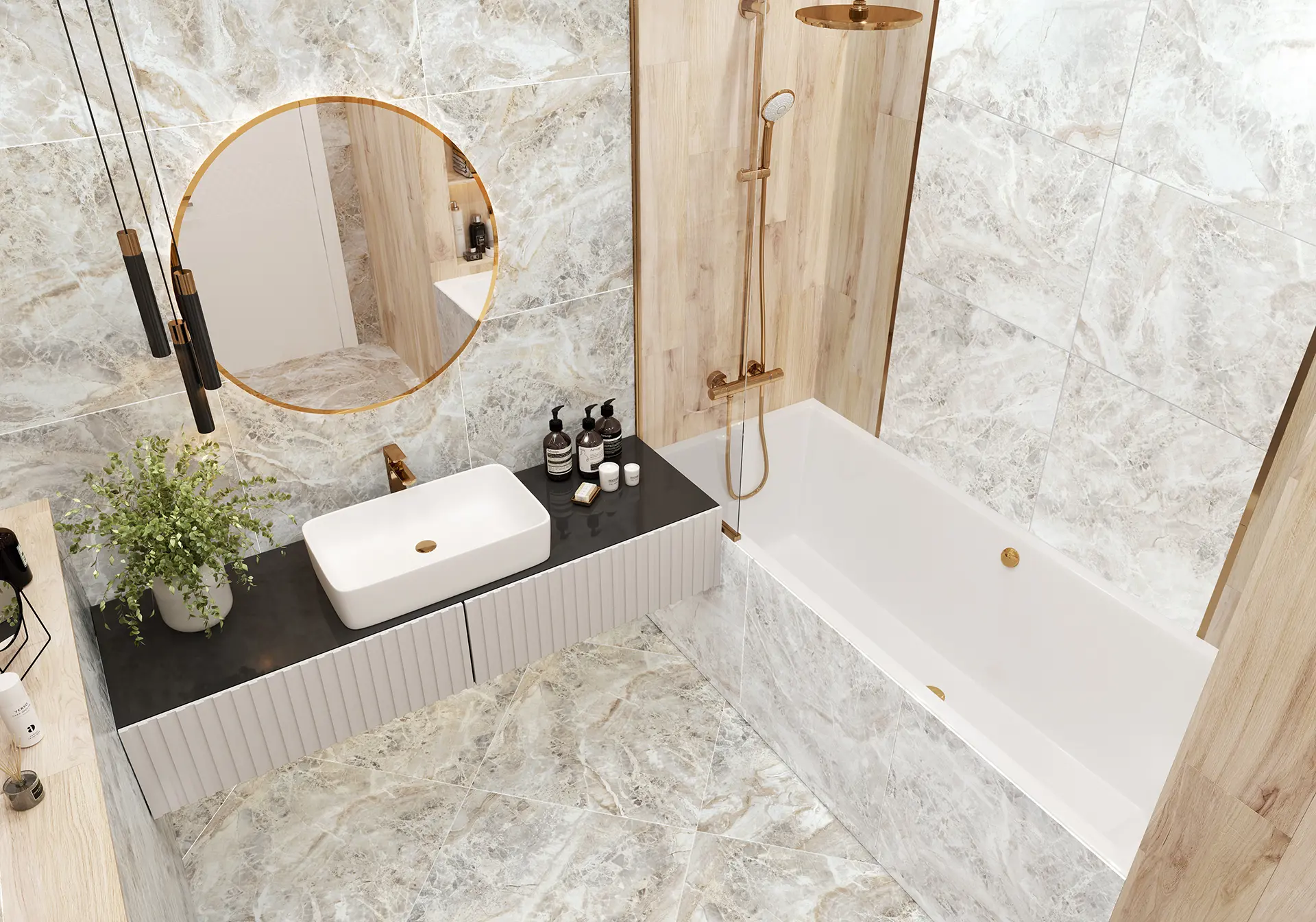 Изображение товара Керамогранитная плитка Alma ceramica GFA57WAV00L 57x57 см белая