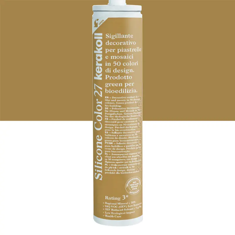 Изображение товара Герметик KERAKOLL SILICONE COLOR 27 Пастельно-желтый 310мл для межшовных работ