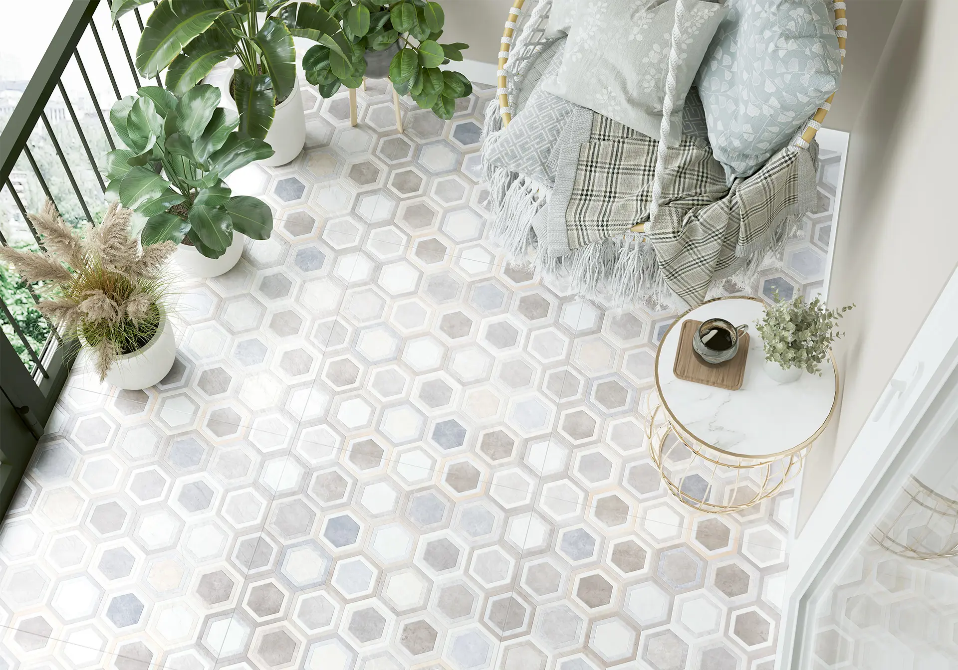 Изображение товара Керамогранит Alma Ceramica Evolution GFU04EVL08R 60x60 см бежевый с эффектом бетона