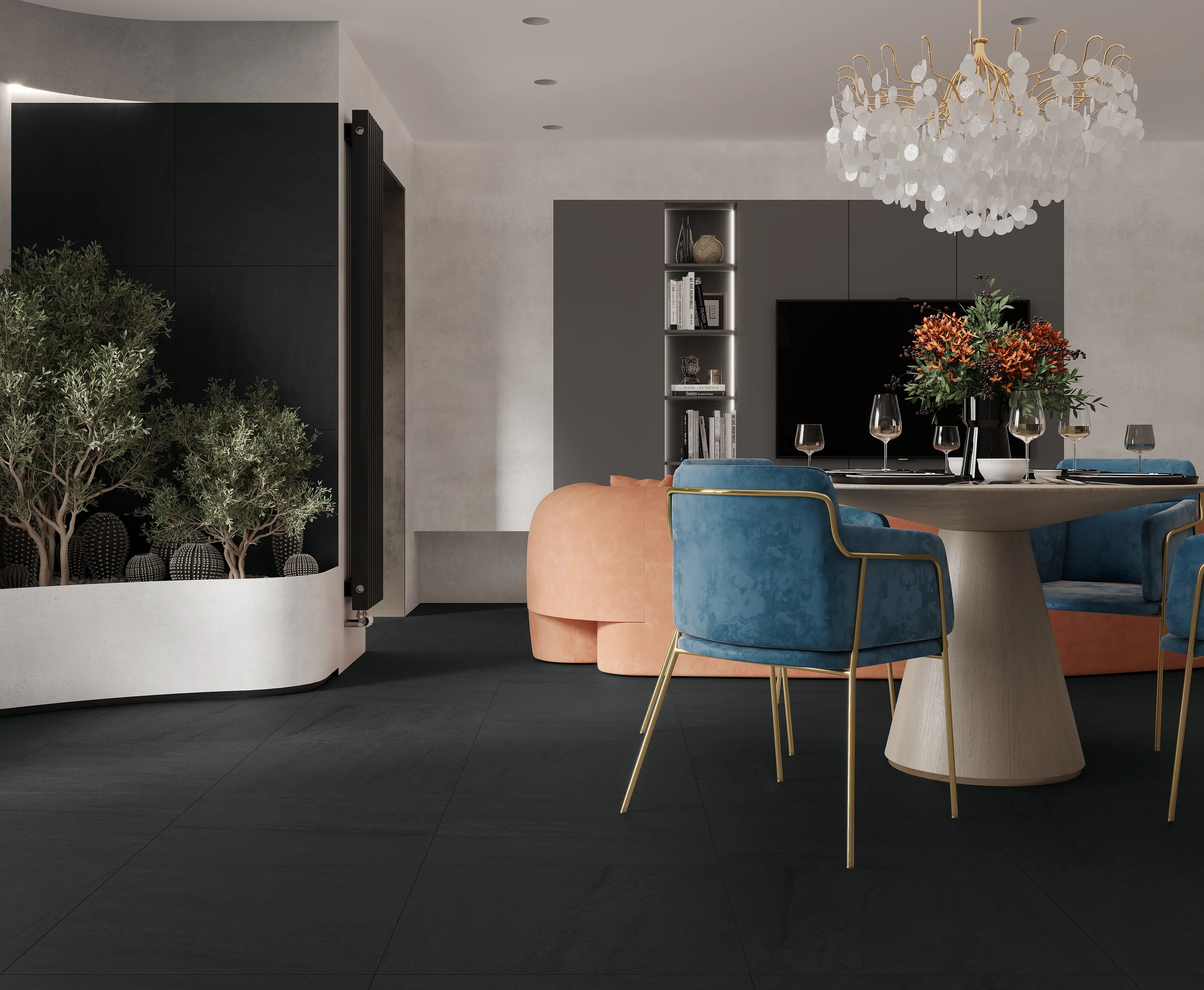 Изображение товара Керамогранит Laparet Noa x9999295723 60x60см 1.8 м² цвет графит, цена за упаковку