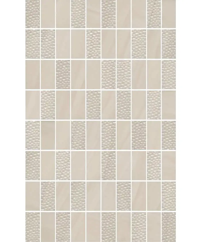 Изображение товара Керамический декор Kerama Marazzi Сияние бежевый мозаичный глянцевый 25x40см