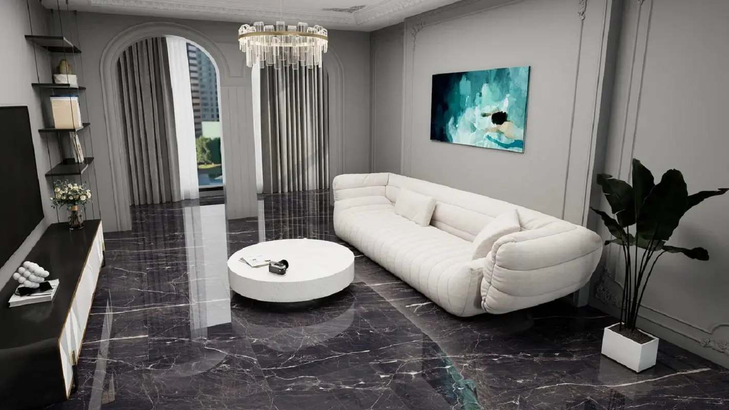 Изображение товара Керамогранит ColorTile Evolic Nero 60x120 см, черный, высокопрочный