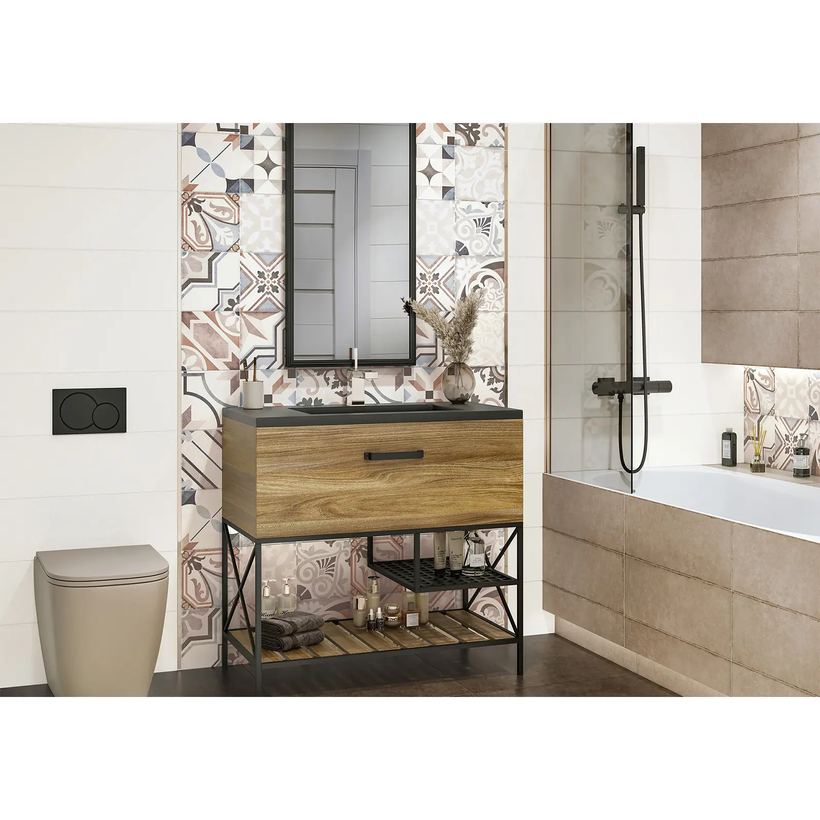 Изображение товара Керамическая плитка Alma Ceramica Costa Rica 20x60см белая матовая для стен