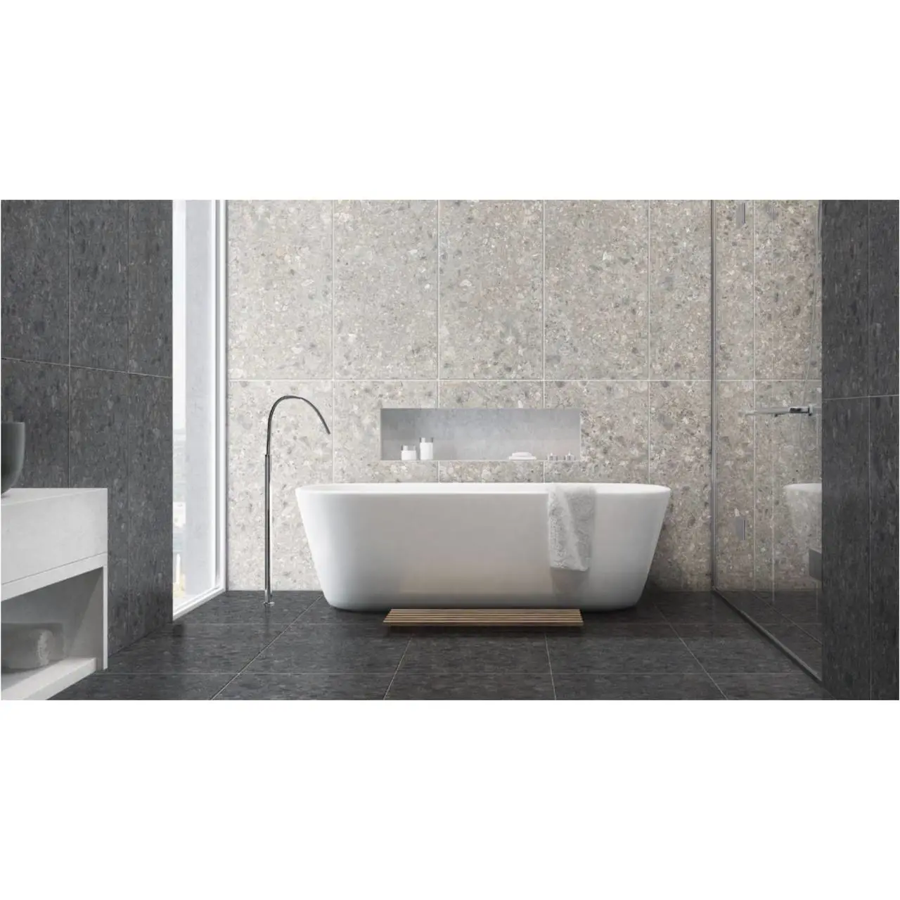 Изображение товара Керамогранит 60x60 см Белый Герда от Керамика будущего для пола и стен