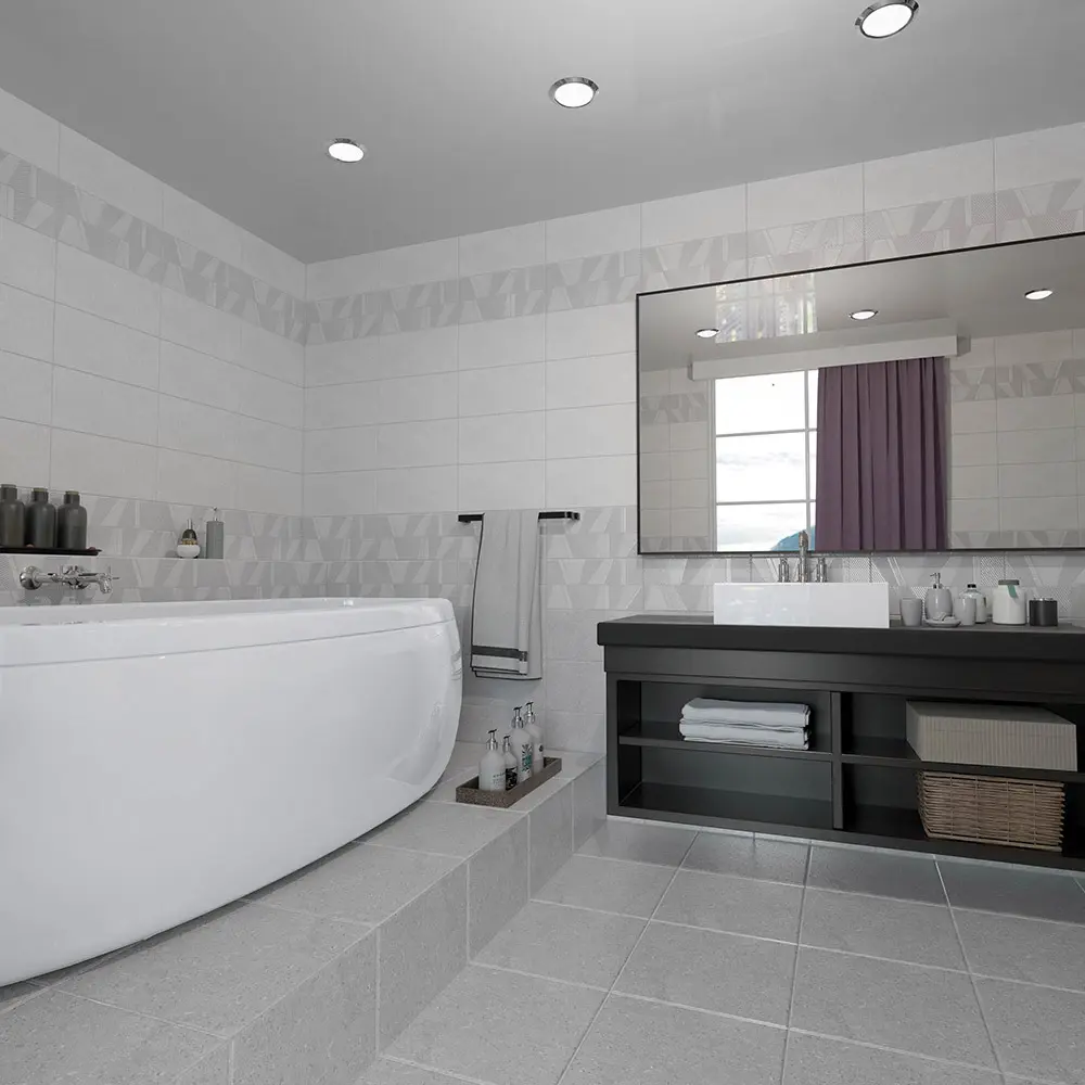 Изображение товара Настенная плитка Нефрит-Керамика Норд 20x40см светлый серый для кухни и ванной