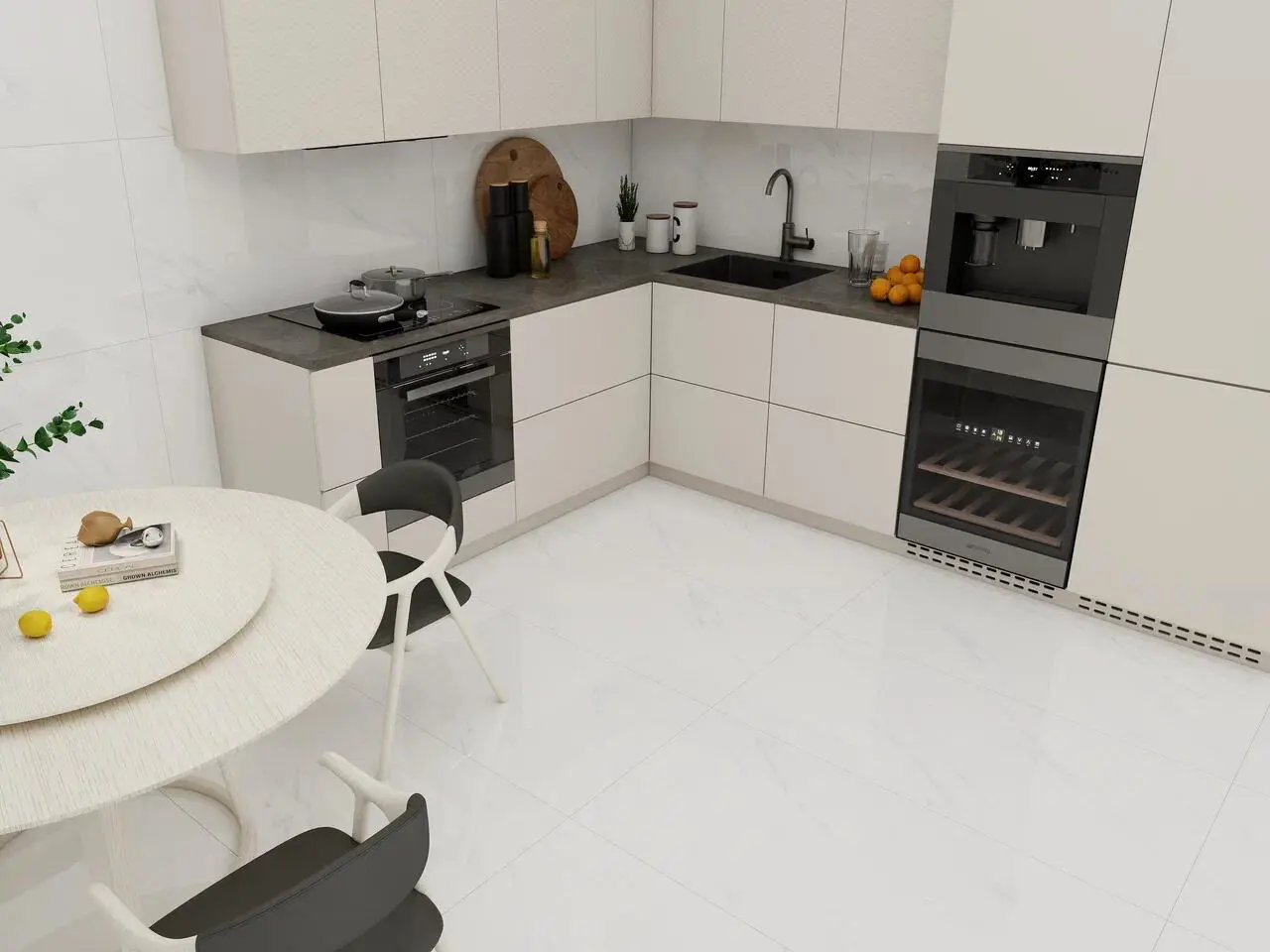 Изображение товара Керамогранит крупноформатный Bluezone Soft White 120x60 см, белый, морозостойкий