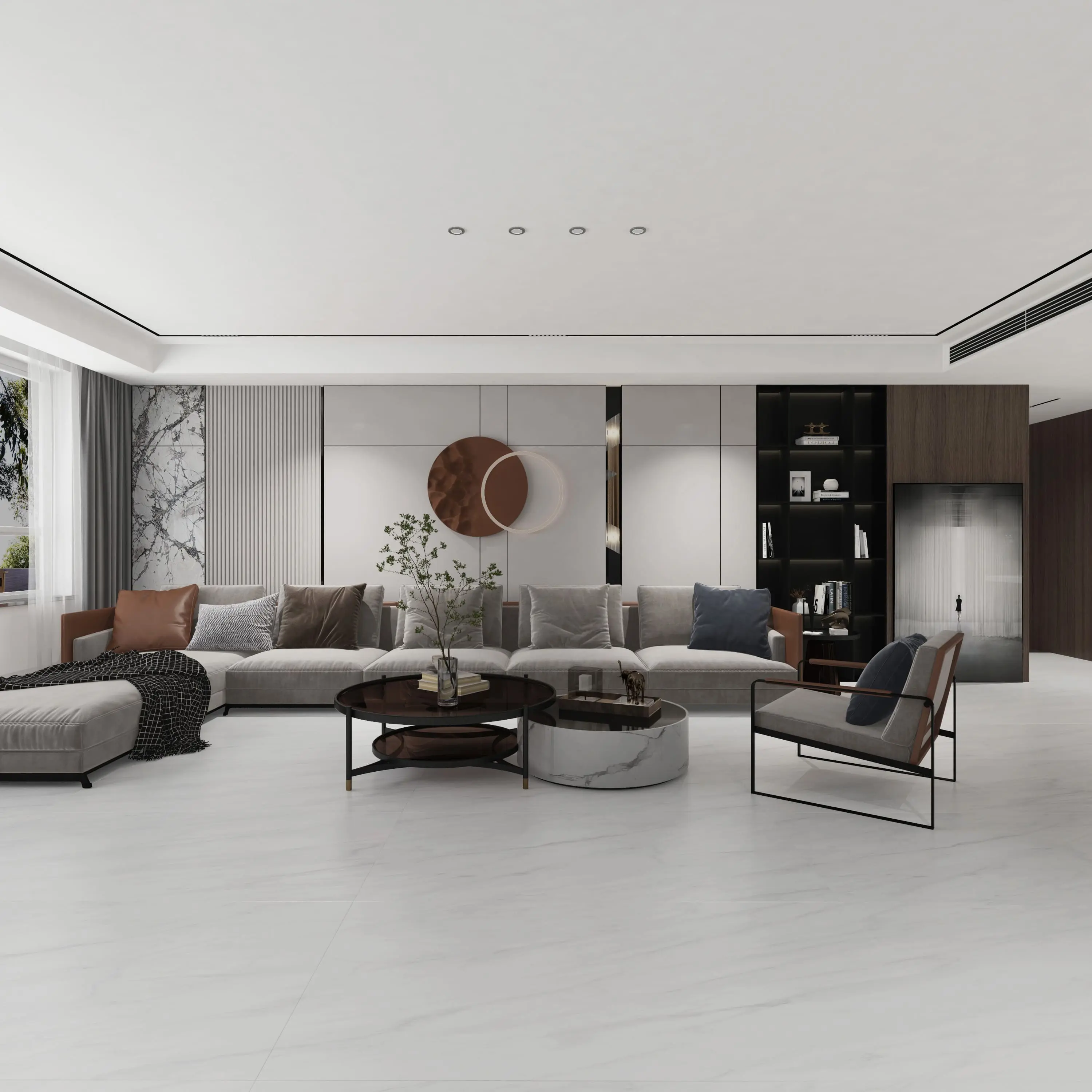 Изображение товара Керамогранит BASCONI HOME Carrara Matt 60x120 см белый мраморный эффект