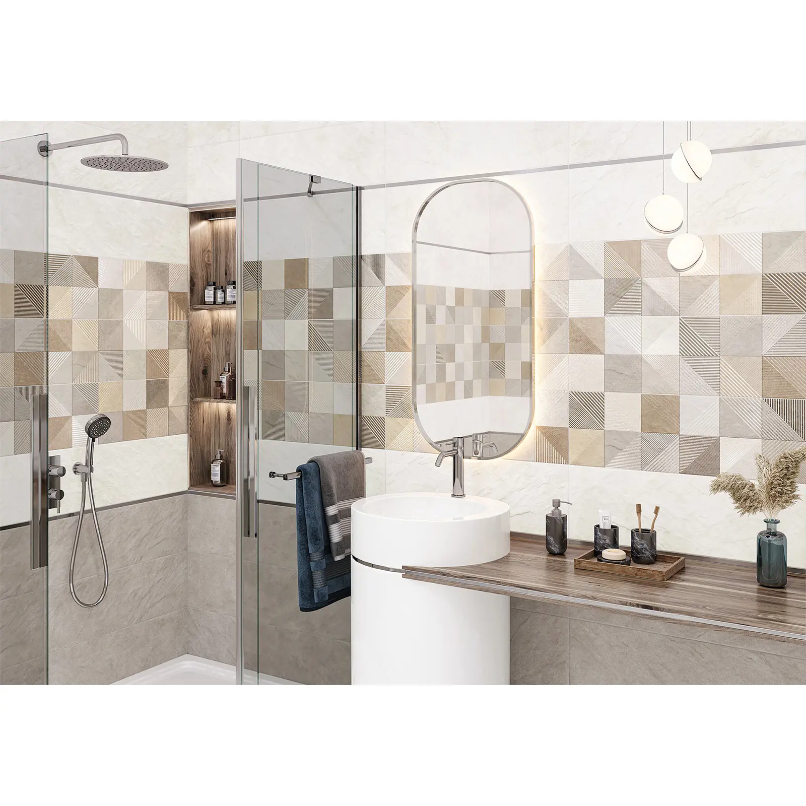 Изображение товара Плитка настенная Delacora Safari WT15SFR05R 24x74 см разноцветная