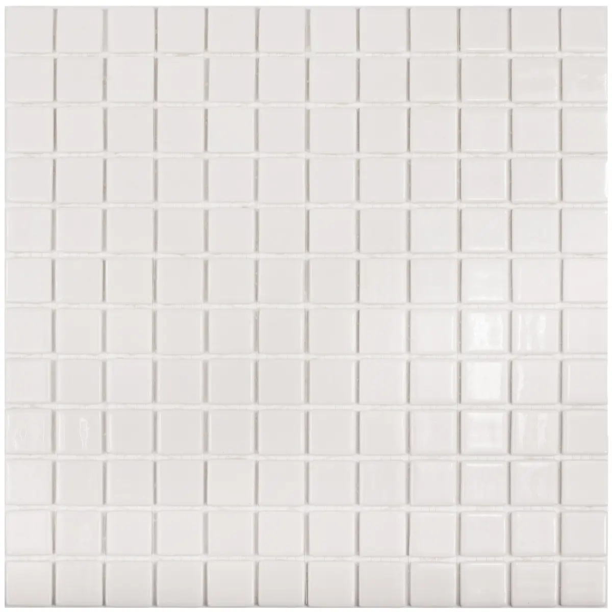 Изображение товара Декоративная стеклянная мозаика Vidrepur Colors № 100 31.7x39.6см Белый для интерьера и экстерьера