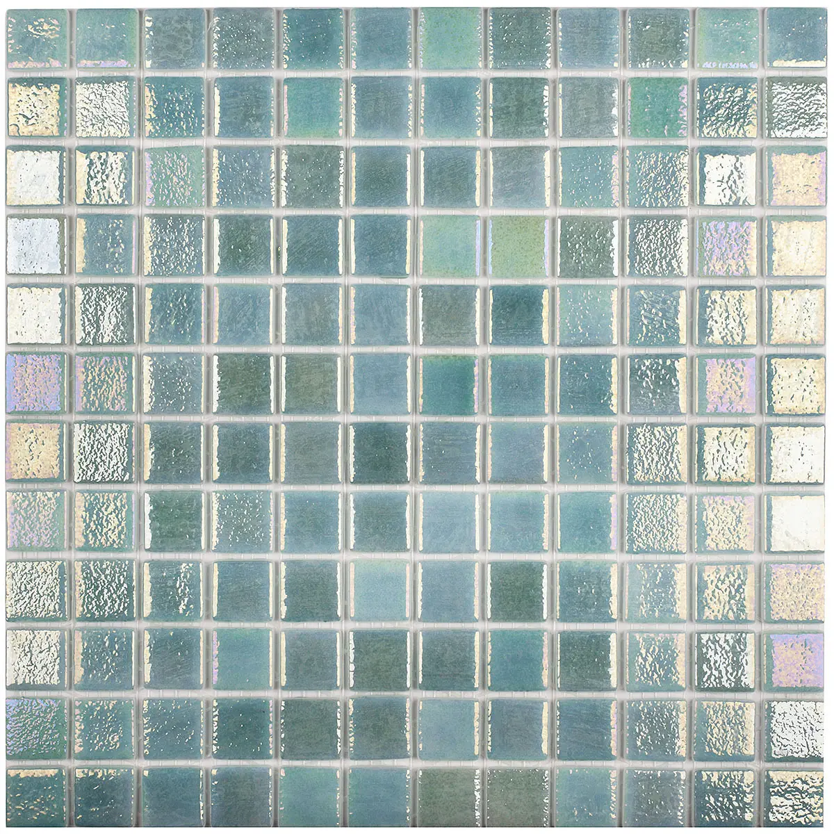 Изображение товара Декоративная мозаика Vidrepur Shell № 553 31.7x31.7см зеленая для интерьера и бассейна