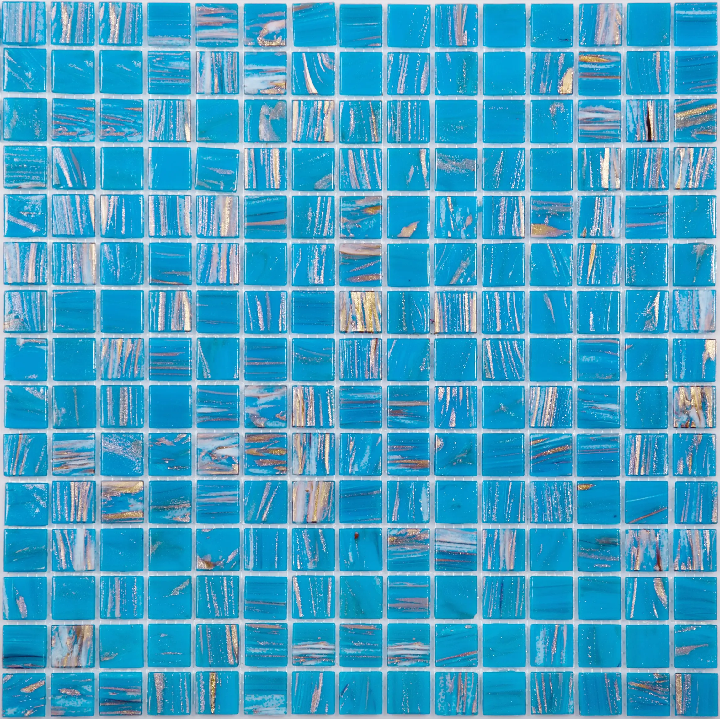 Изображение товара Декоративная мозаика Nsmosaic Sb08 NS02GG0005 32.7x32.7см цвет Синий