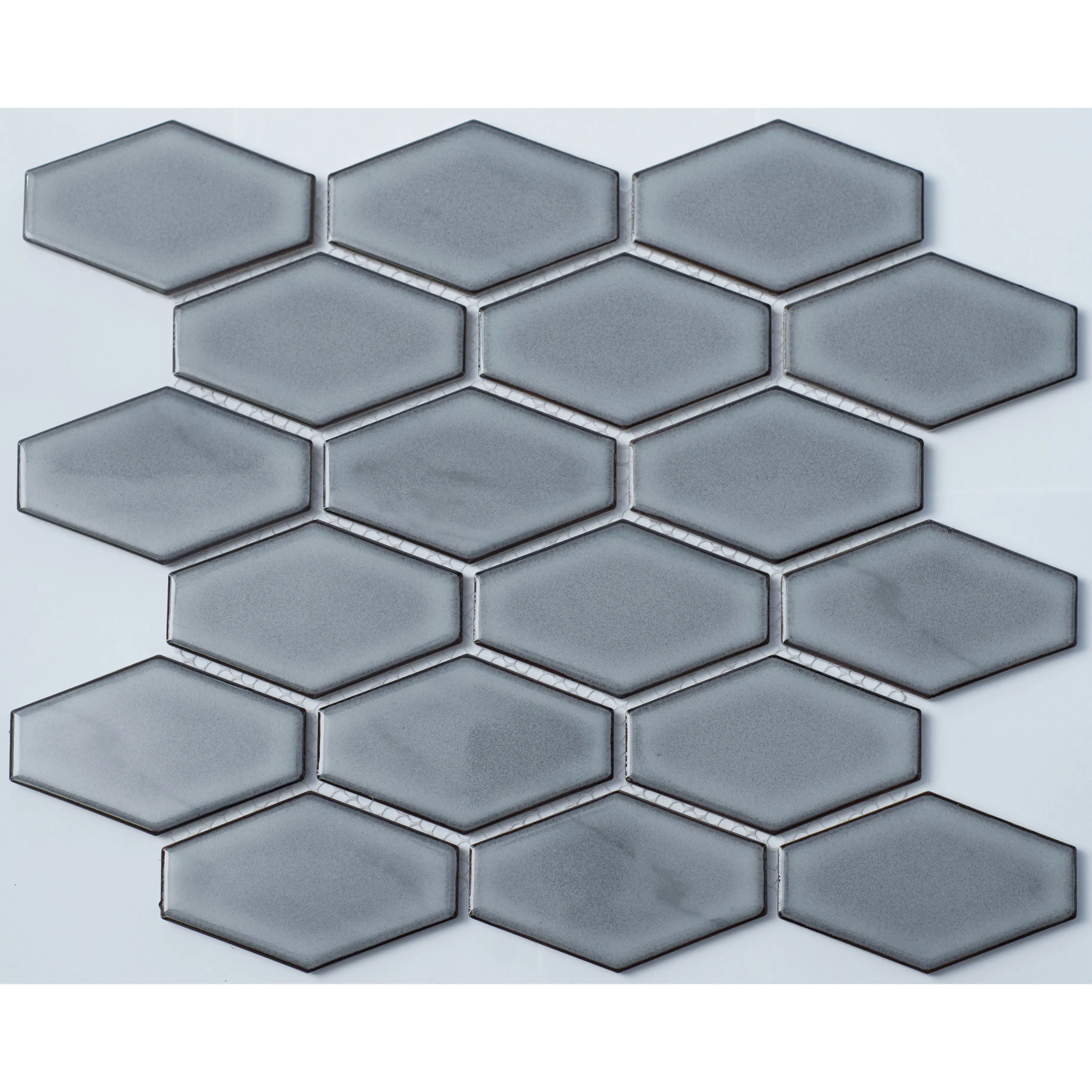 Изображение товара Декоративная керамическая мозаика NSmosaic R-312 29.4x26.8см серый глянцевый