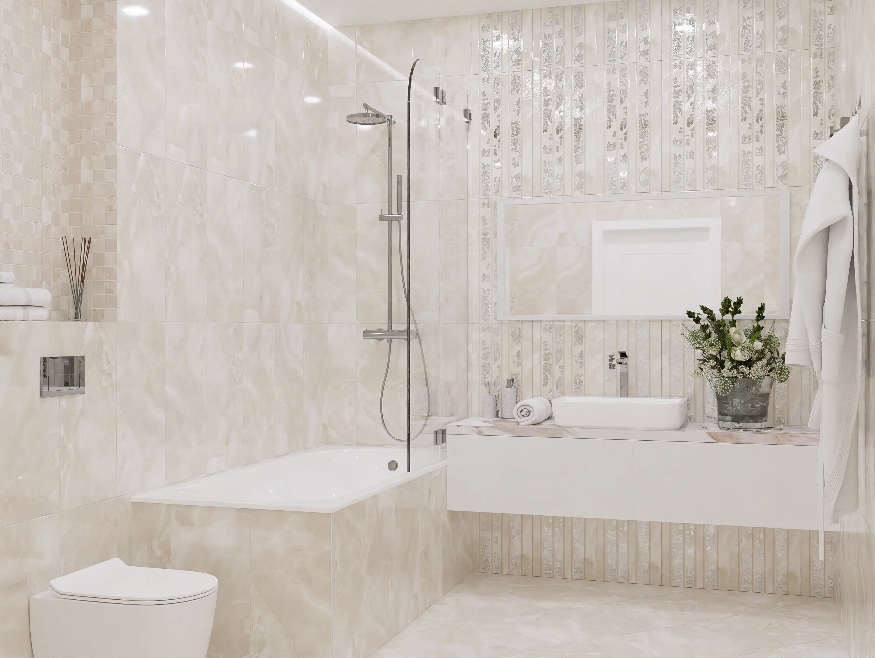 Изображение товара Декоративная мозаика Azori 587433006 587433006prm 30x30см цвет Бежевый