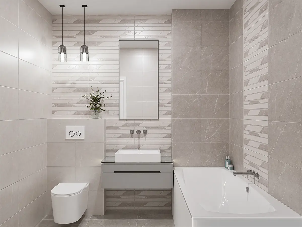 Изображение товара Настенная керамическая плитка Azori Ebri 31.5x63 см с эффектом мрамора