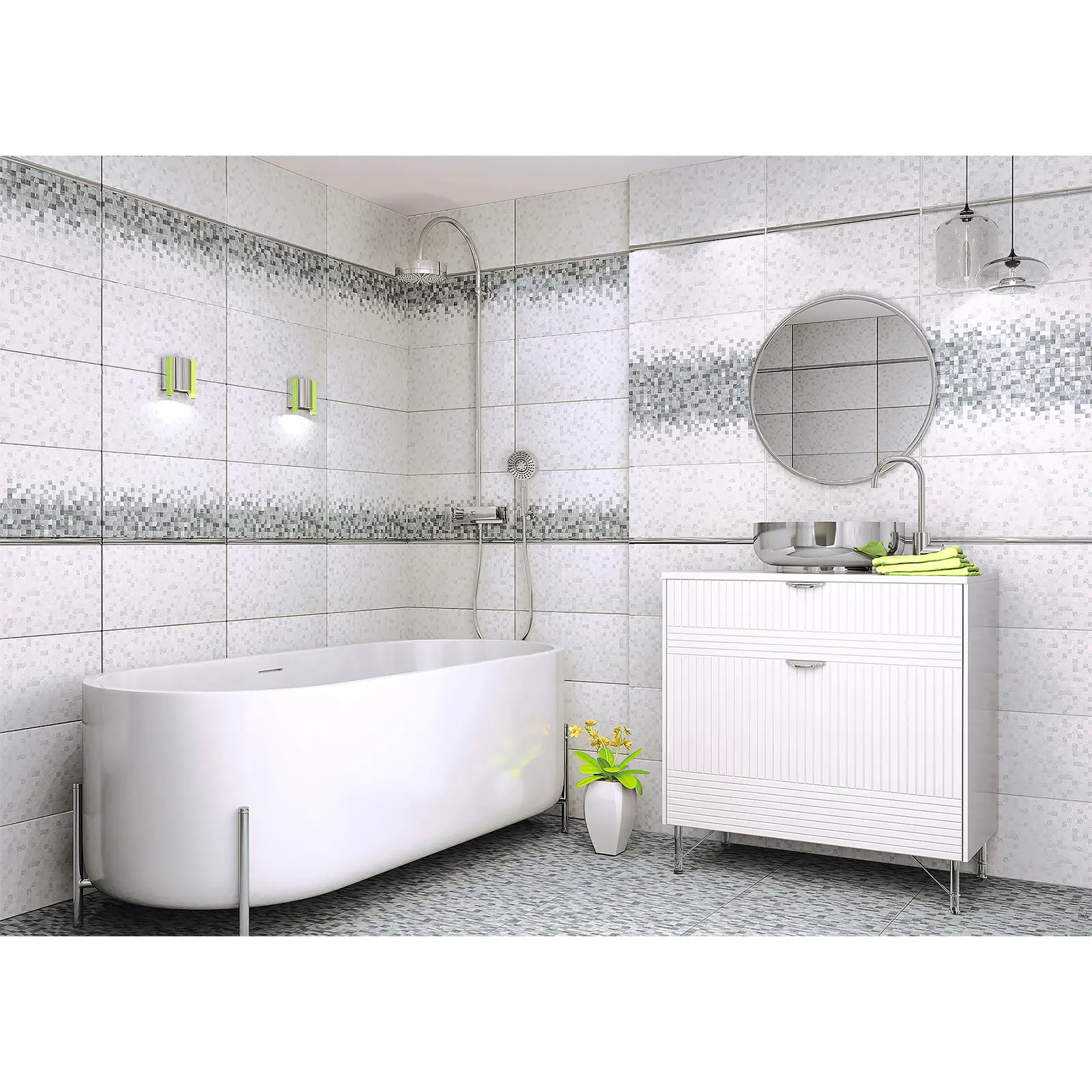 Изображение товара Плитка Altacera Nova WT9NVA00 24.9x50 см белая настенная для ванной и кухни