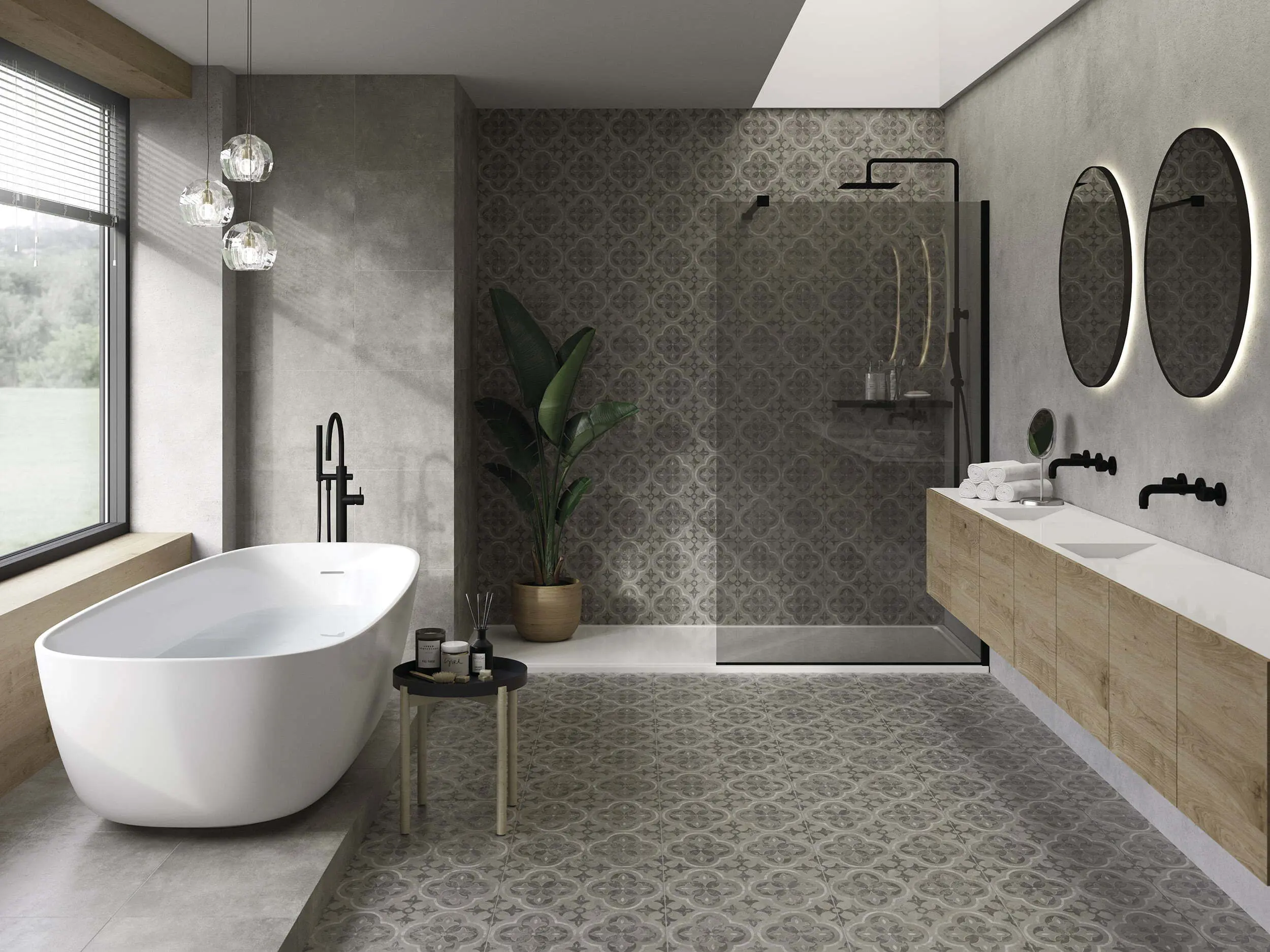 Изображение товара Керамогранит Cersanit Soul 42x42 см серый матовый бетон для пола и стен