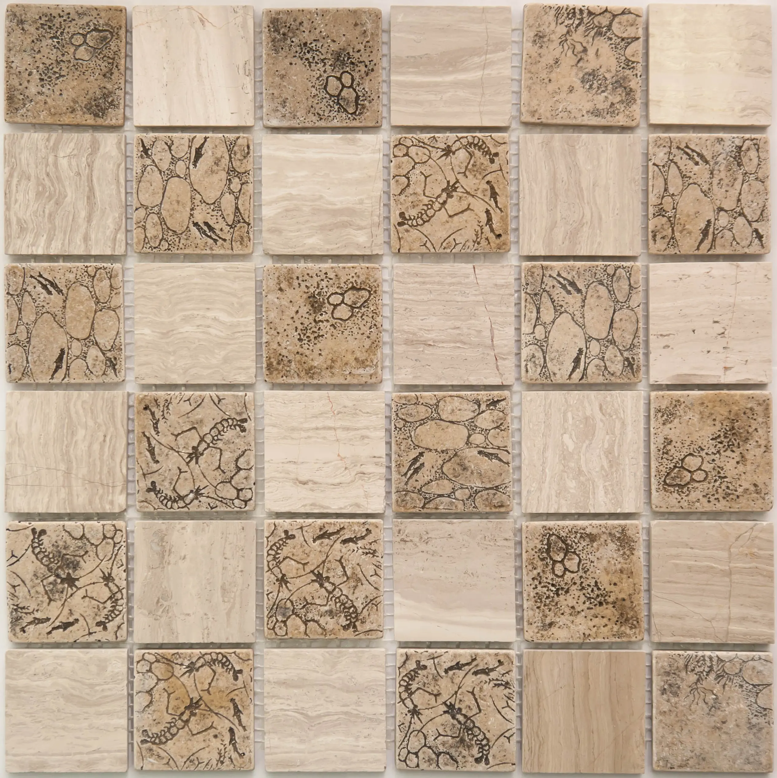 Изображение товара Декоративная мозаика из натурального мрамора 30.5x30.5 см серый NSMOSAIC