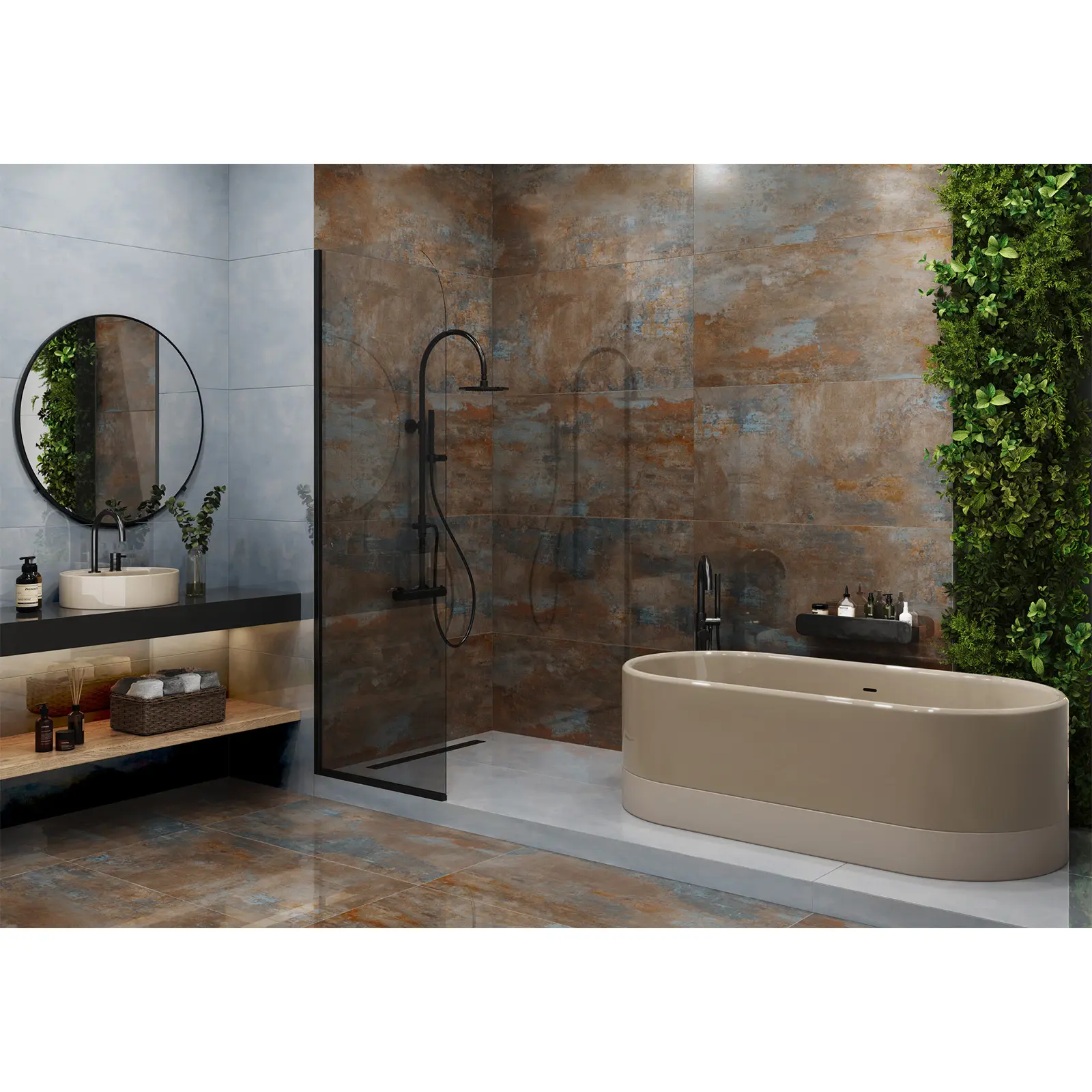 Изображение товара Керамогранит Lcm Iron steel 60120IRN55HG 60x120 см разноцветный ректифицированный глянцевый