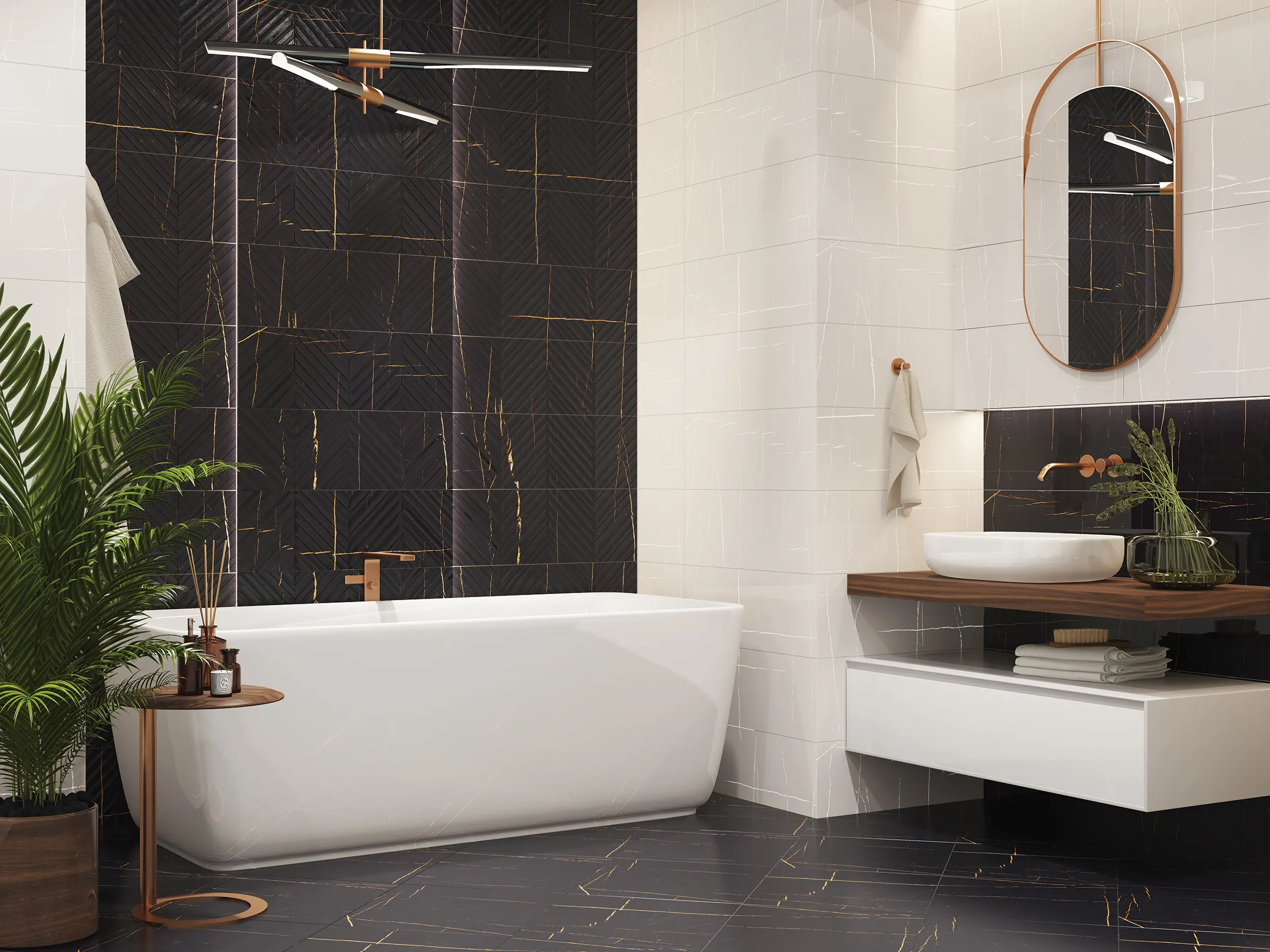 Изображение товара Плитка керамическая для стен Eletto Ceramica 508511201tmn Basalt 24.20x70 см, цвет Белый