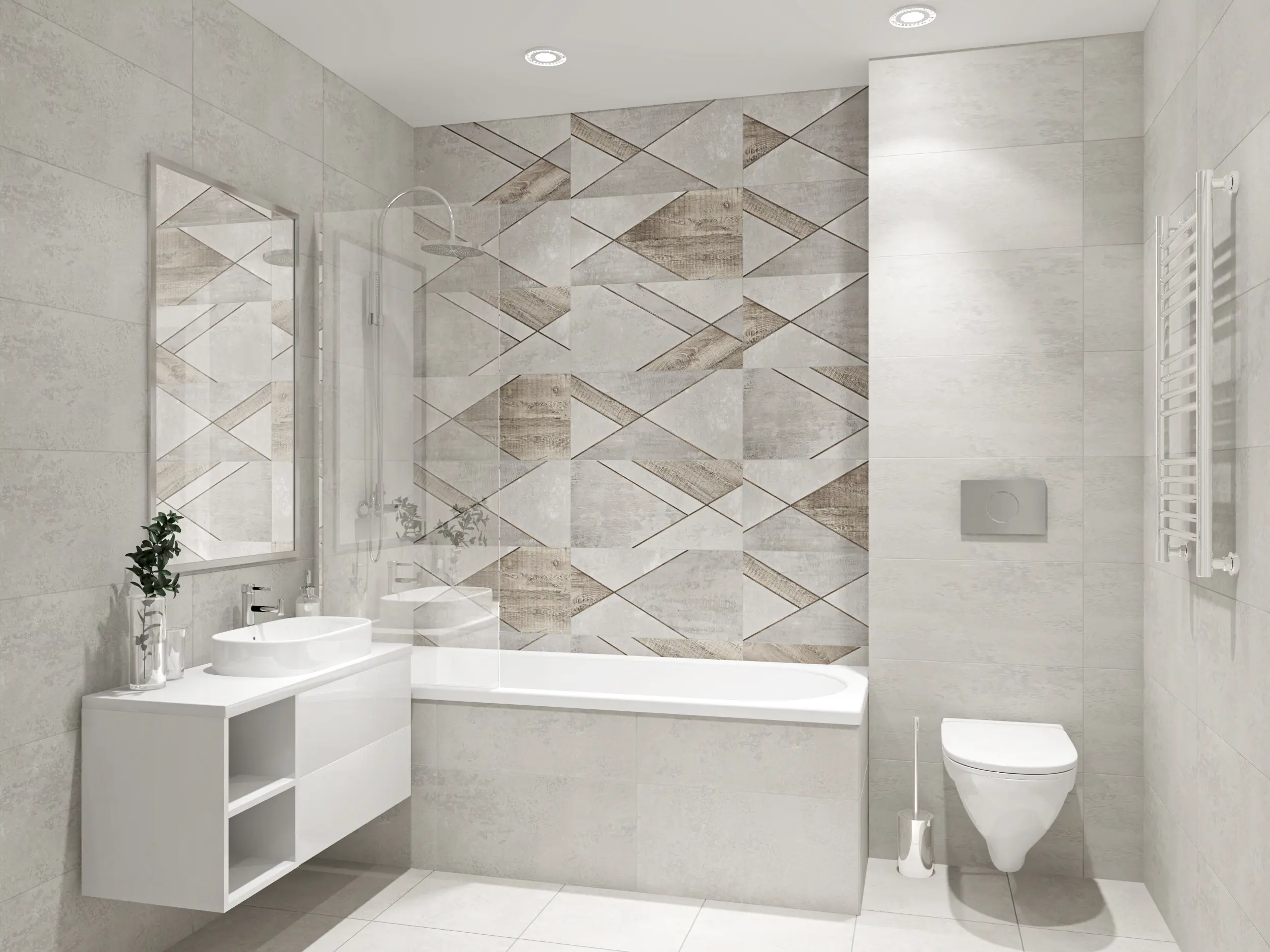 Изображение товара Плитка керамическая для стен Azori 507271201tmn Global 31.50x63 см, цвет Серый