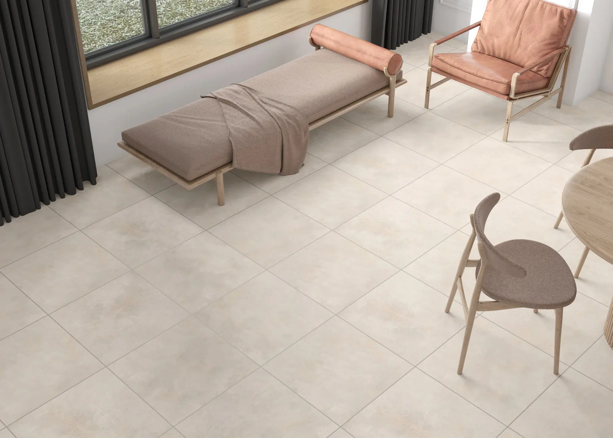 Изображение товара Керамогранит Eternal 60x60 см бежевый матовый бетонный эффект