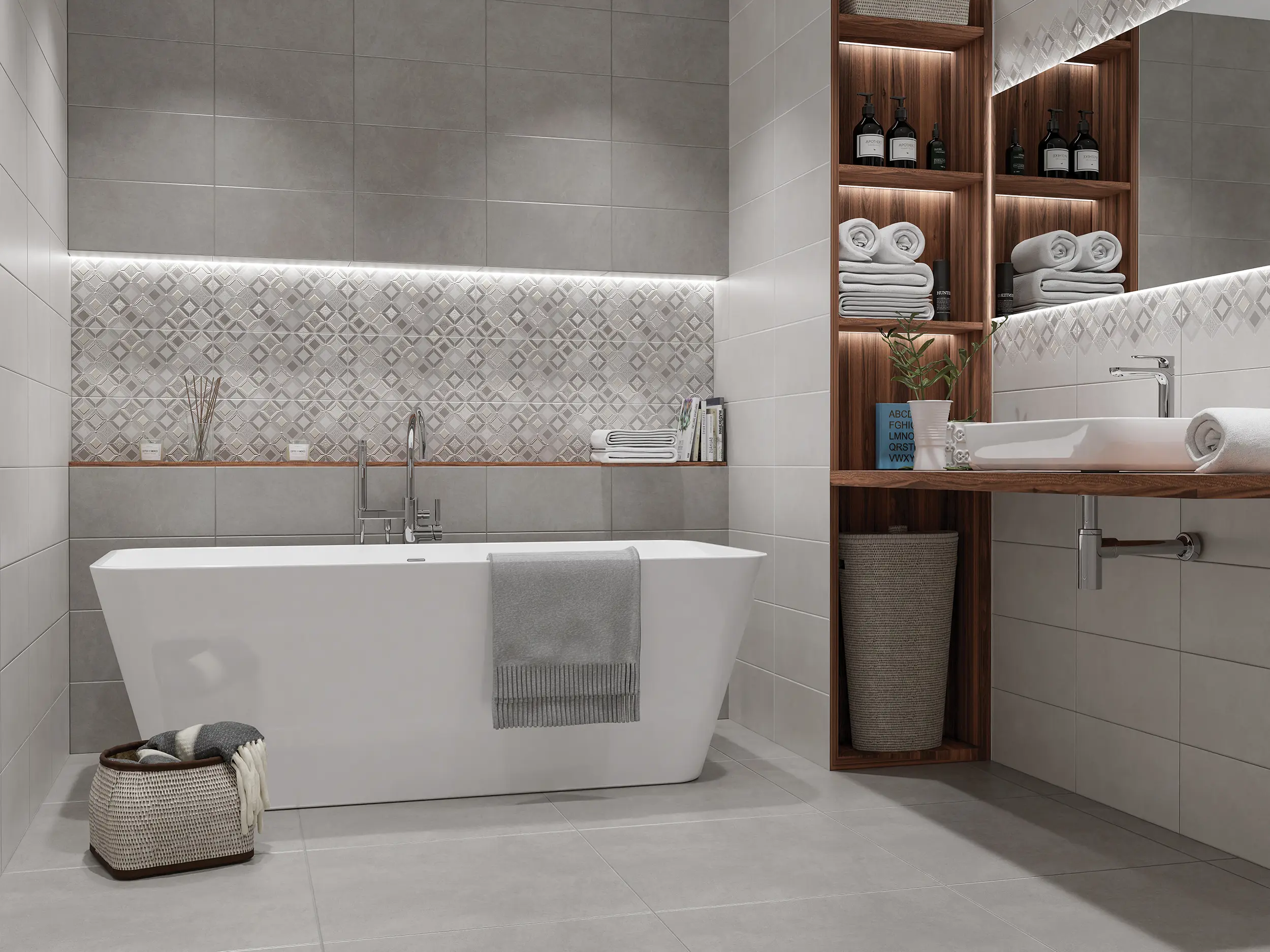 Изображение товара Плитка настенная Azori Starck 509661101ufa, 20.10x40.50 см, цвет темно-серый