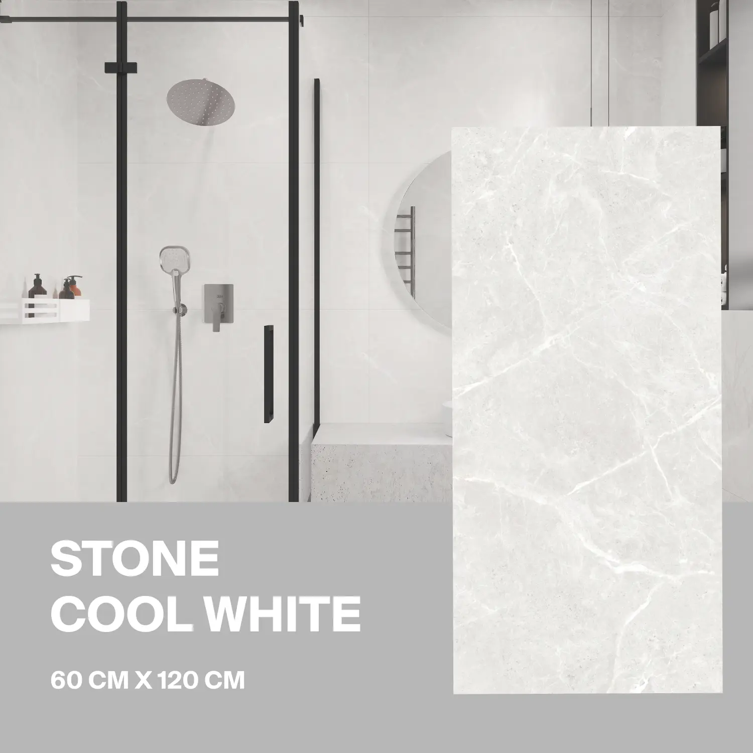 Изображение товара Керамогранит Ceradim Stone 60x120 см белый глянцевый для пола и стены