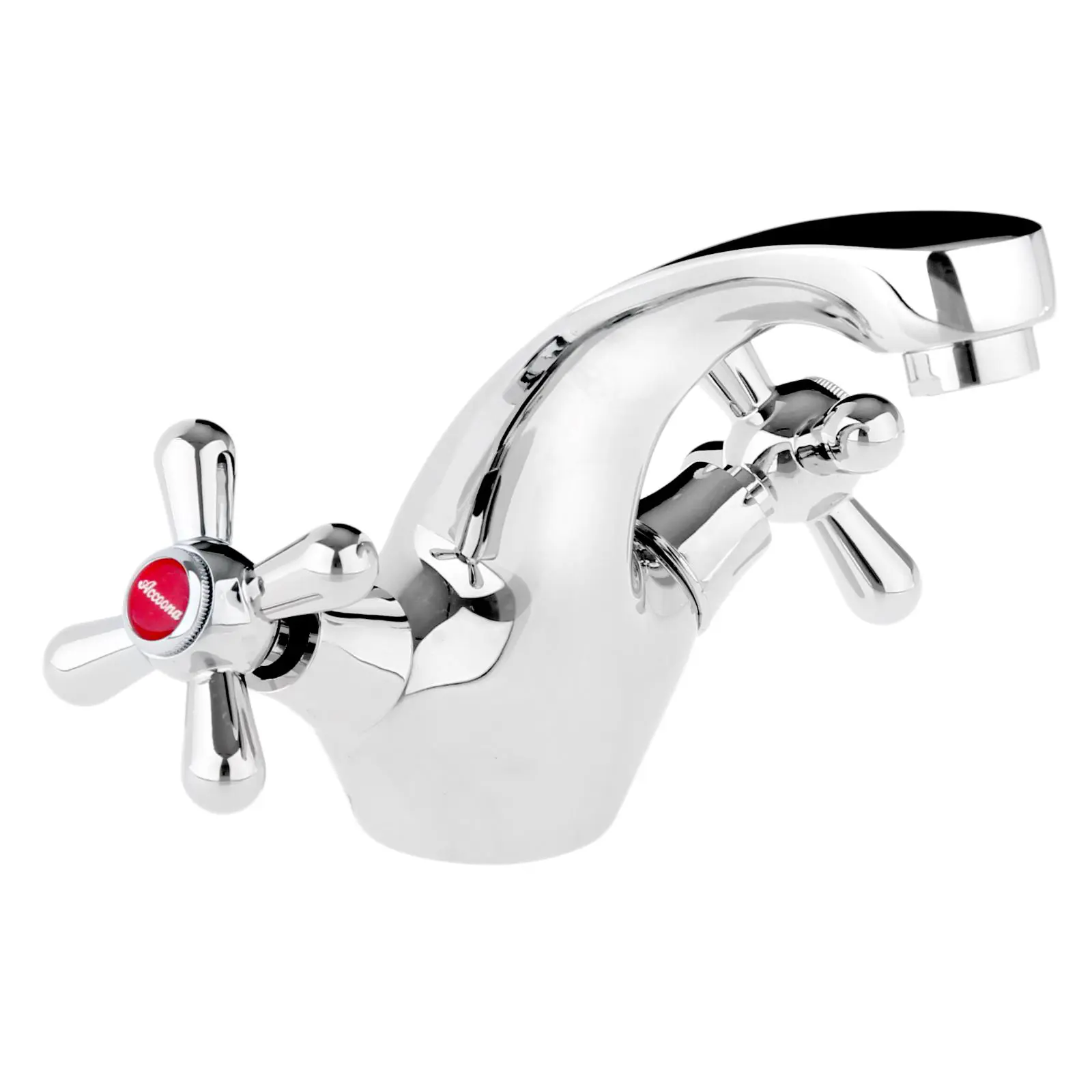 Изображение товара Смеситель для раковины Accoona A9072 двухвентильный цвет хромированный