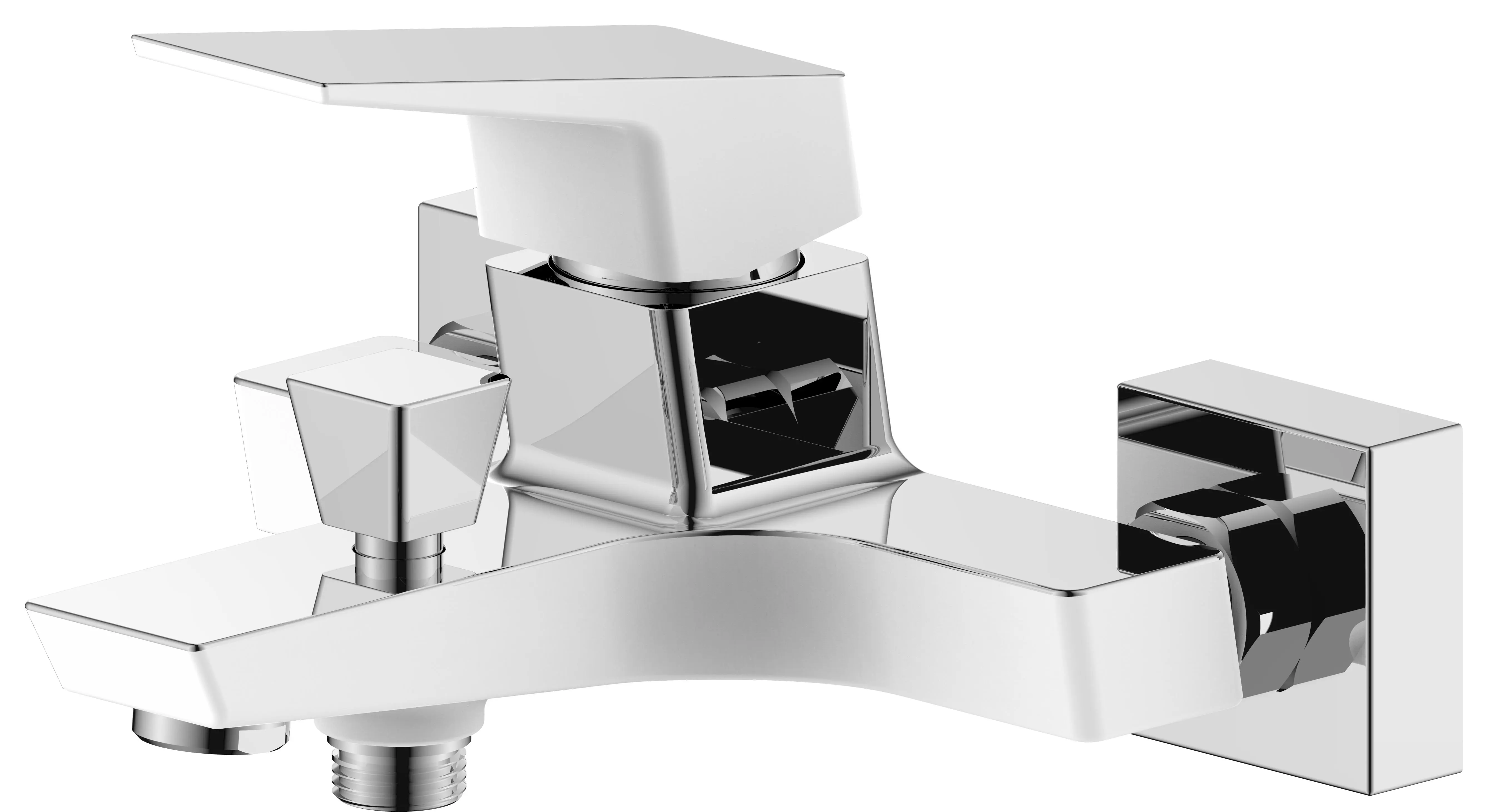 Изображение товара Смеситель для ванны и душа Argotech Grano white 3505 однорычажный цвет хром/белый