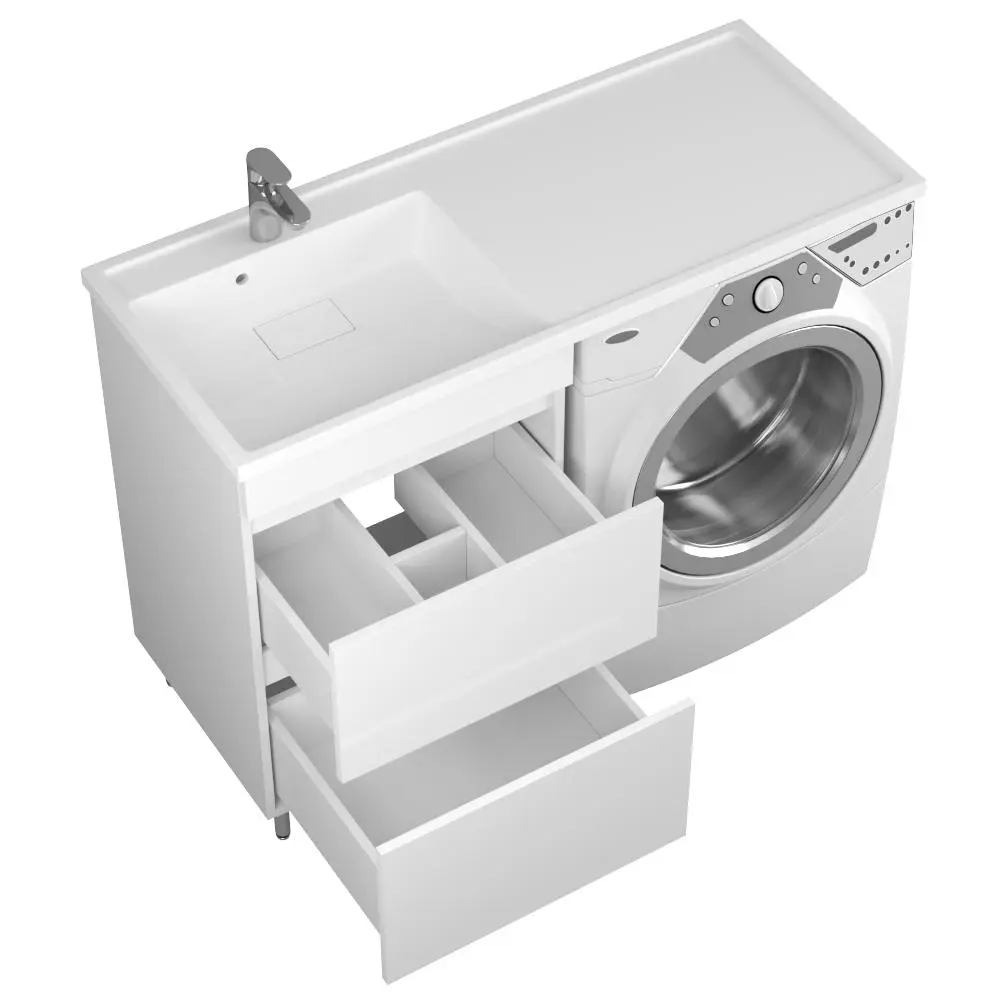 Изображение товара Тумба под раковину Uncoria Магра 55545 55см цвет белый глянец