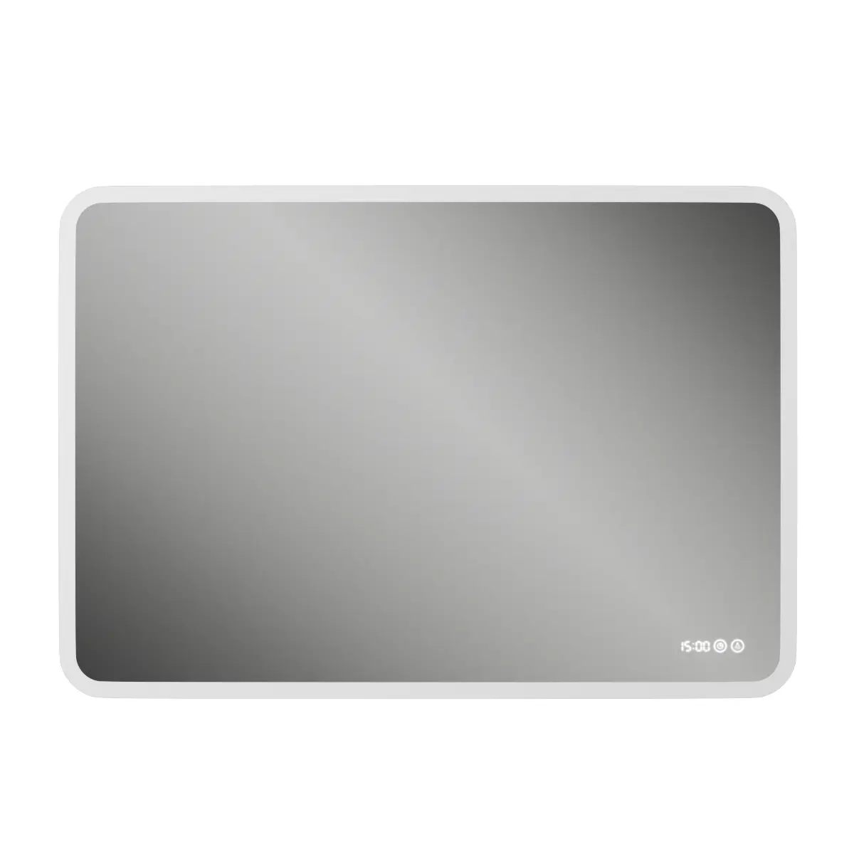 Изображение товара Зеркало с часами и LED подсветкой BAUEDGE Stil 100x70см BS10070.CL