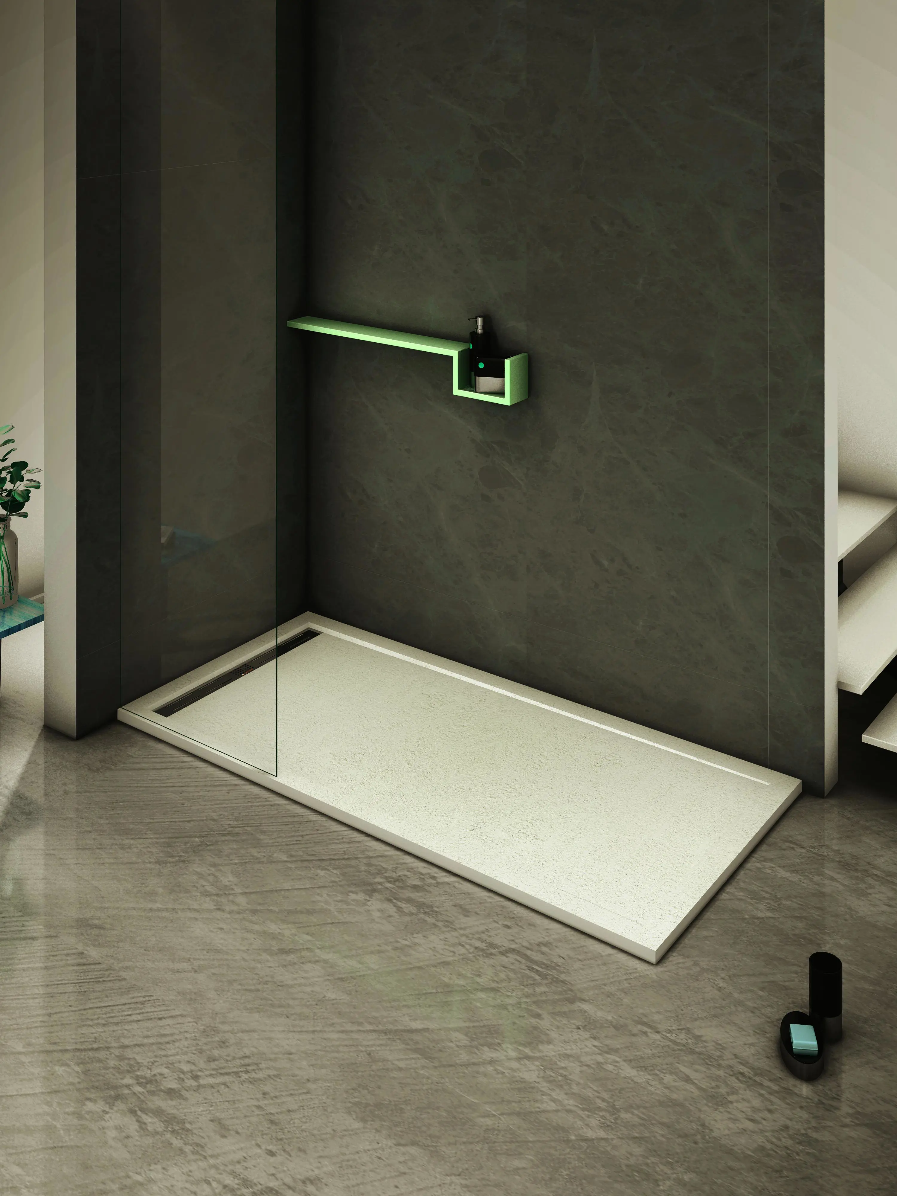 Изображение товара Душевой поддон Cezares TRAY-AS-AH-100/90-30-W прямоугольный искусственный камень 100x90см