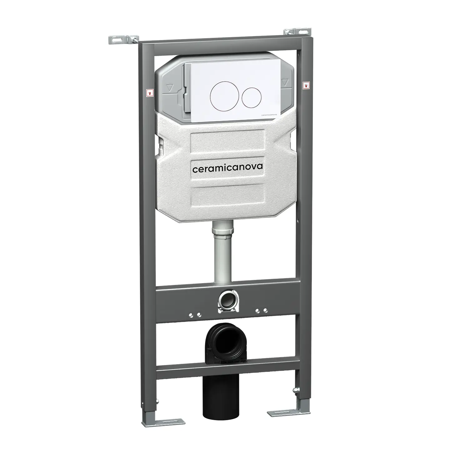 Изображение товара Система инсталляции для унитазов CERAMICANOVA Envision с кнопкой смыва Round цвет белый CN1001W