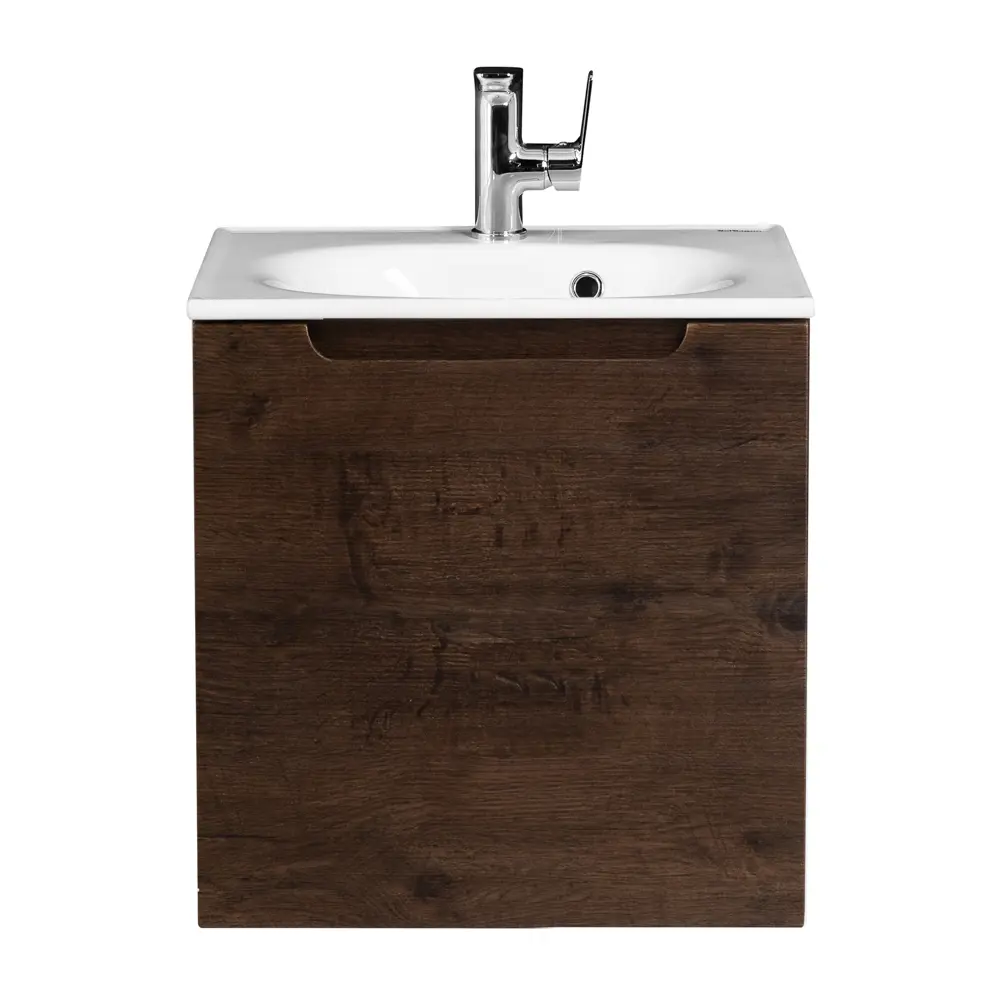 Изображение товара Тумба под раковину подвесная Belbagno ETNA-500-1A-SO-RW-P-R 49.6см цвет шоколадно-коричневый