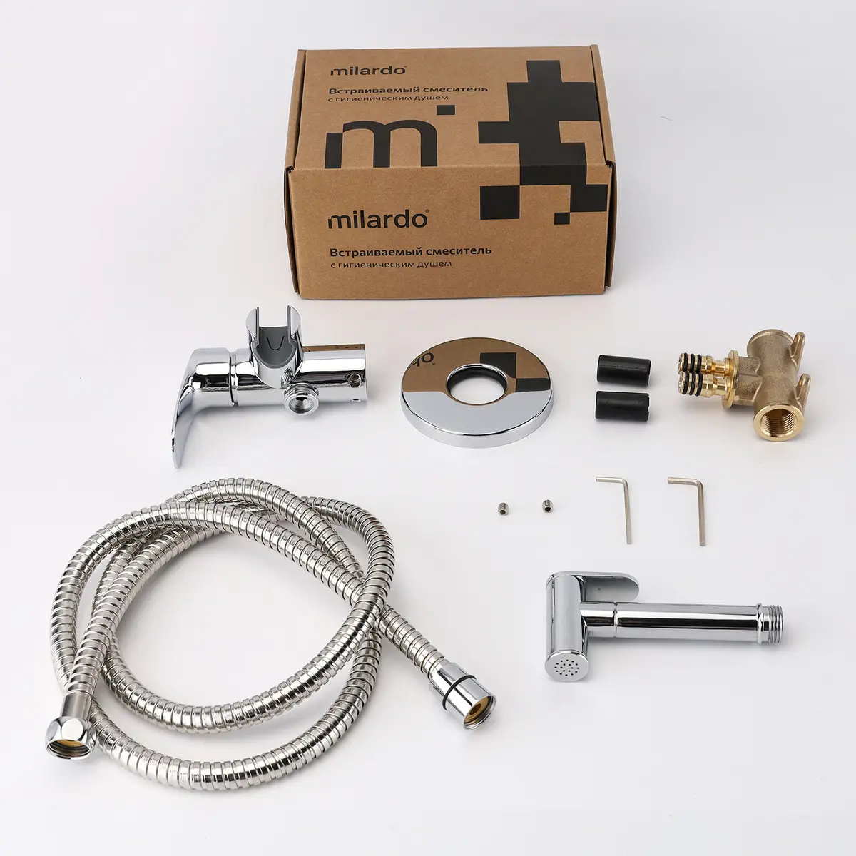 Изображение товара Смеситель для биде Milardo RORSBR0M08 с гигиеническим душем цвет Хром