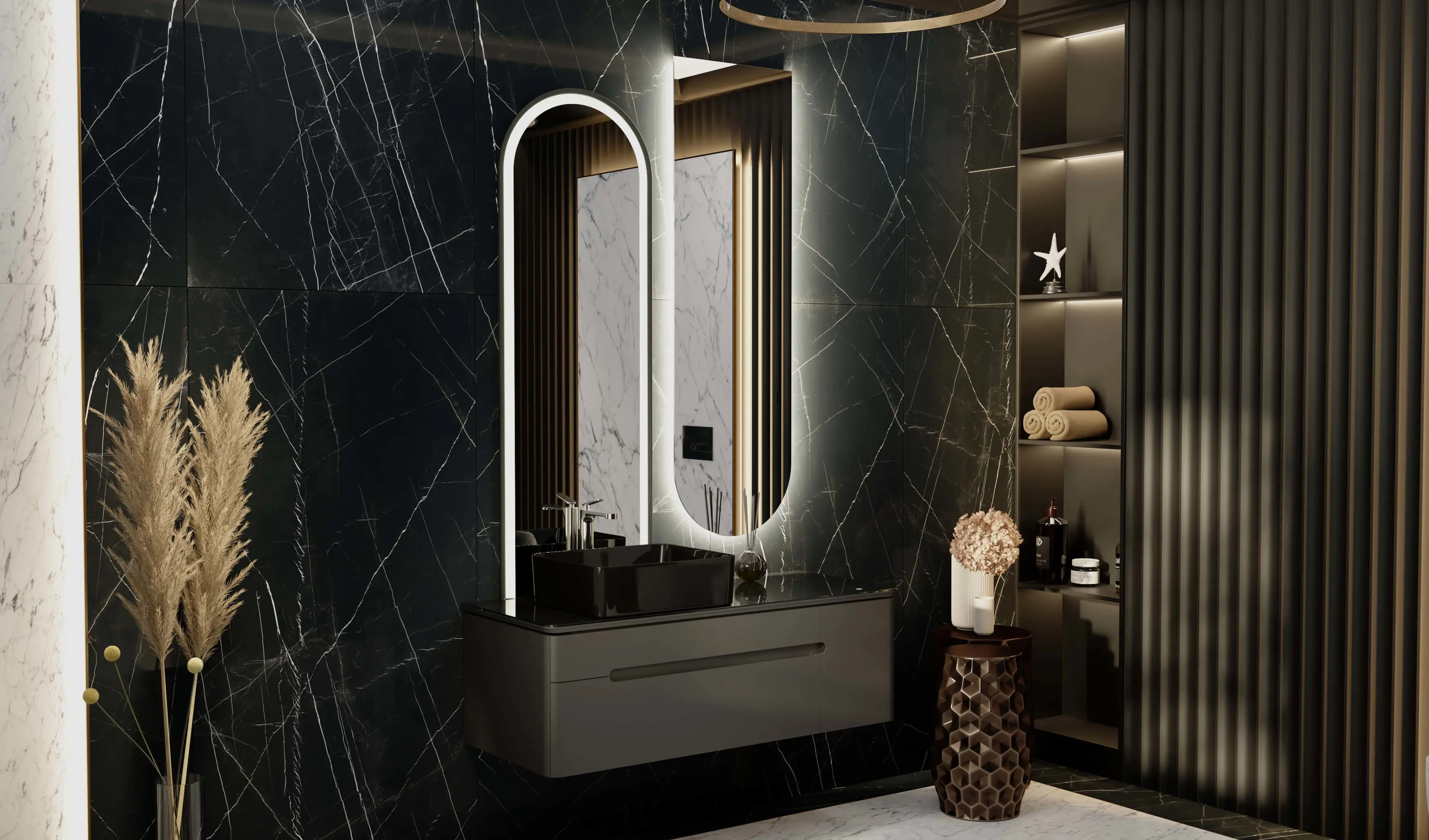 Изображение товара Зеркало для ванной Jorno Shi.02.51/A с подсветкой 51x146.5см