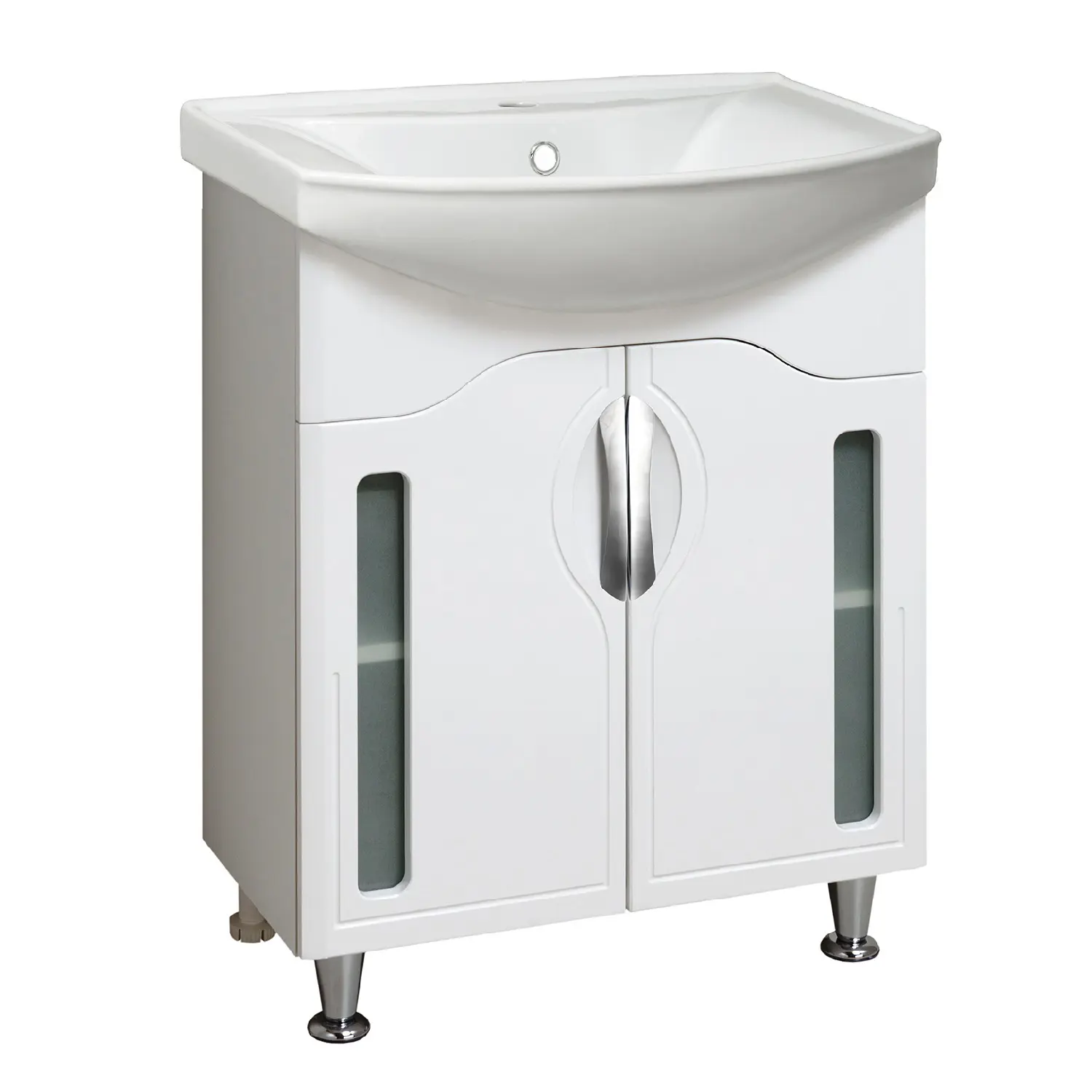 Изображение товара Тумба с раковиной Runo Толедо 65 см напольная цвет белый