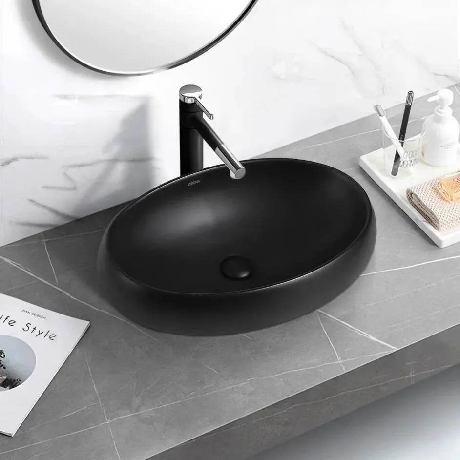 Изображение товара Раковина накладная Abber bequem AC2102MB 40.5см цвет черный